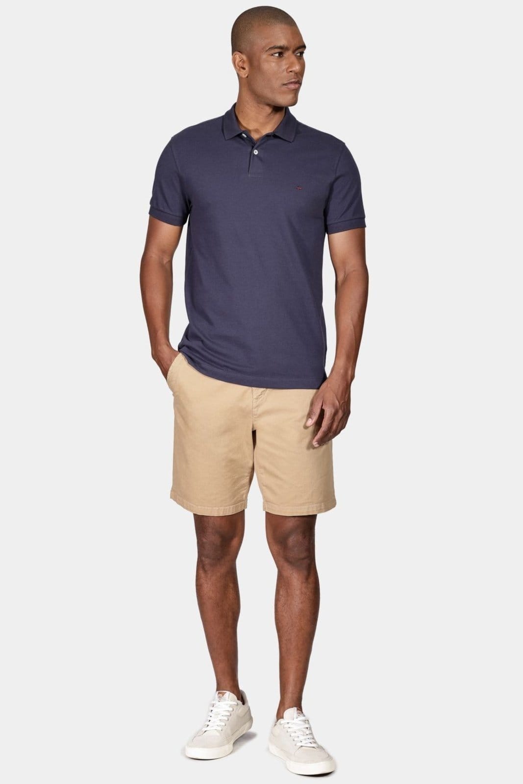 Vista 2 Polo Aramis Detalhe Interno Azul Marinho Aramis incolor azul