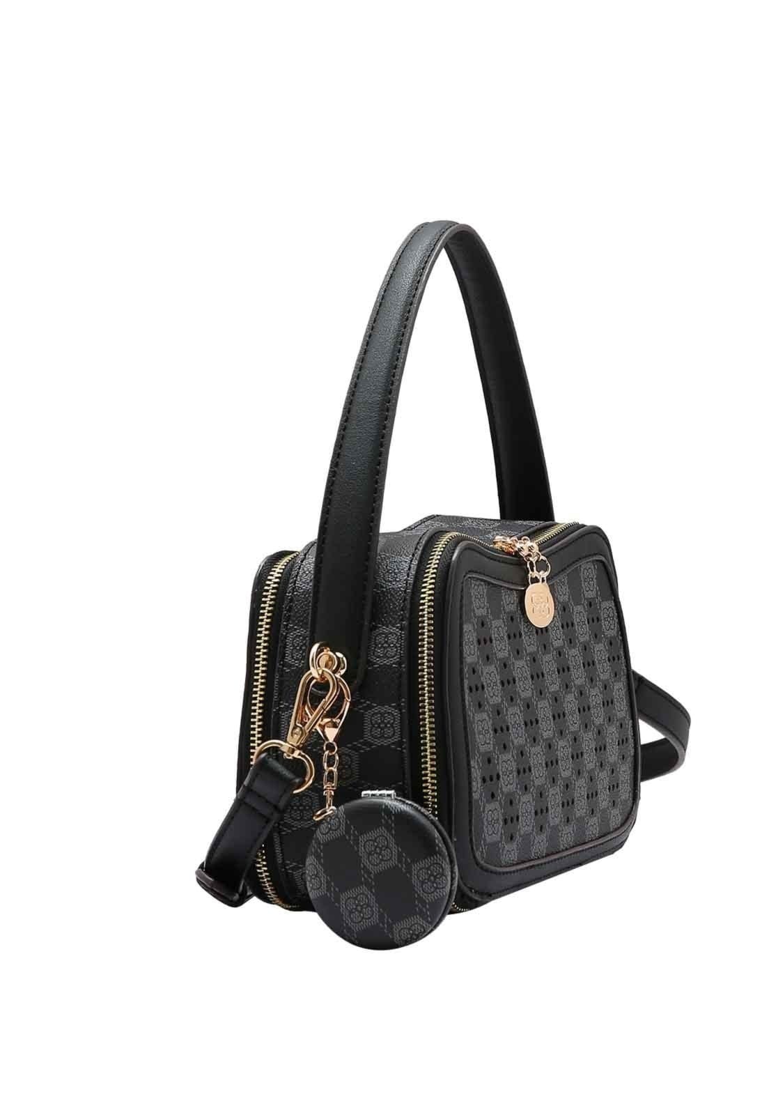 Vista 2 Bolsa Feminina Chenson Original New Cristal Mão 3485030 Chenson preto
