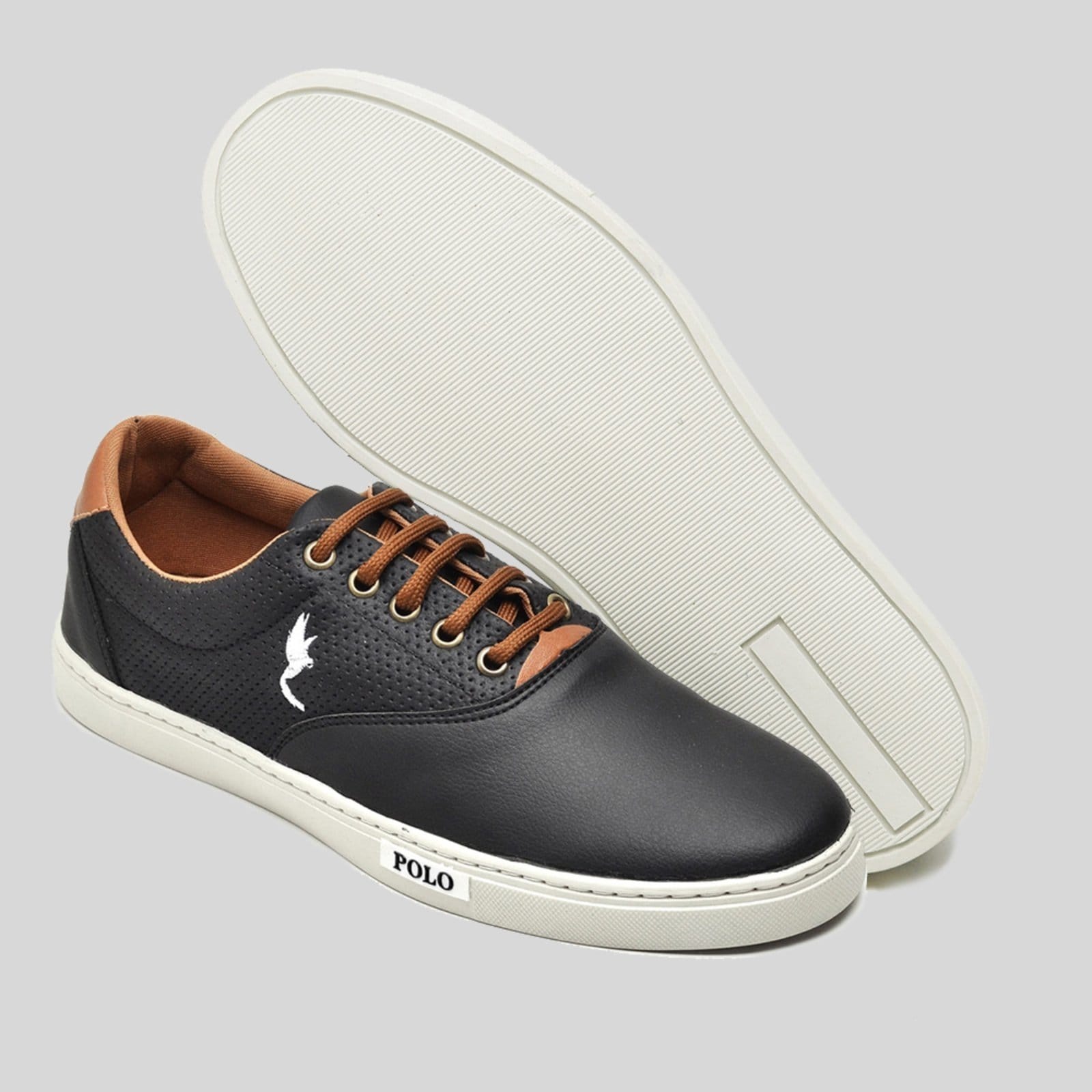 Vista 2 Sapatênis Casual Masculino Polo Blu Preto Polo Blu preto blu