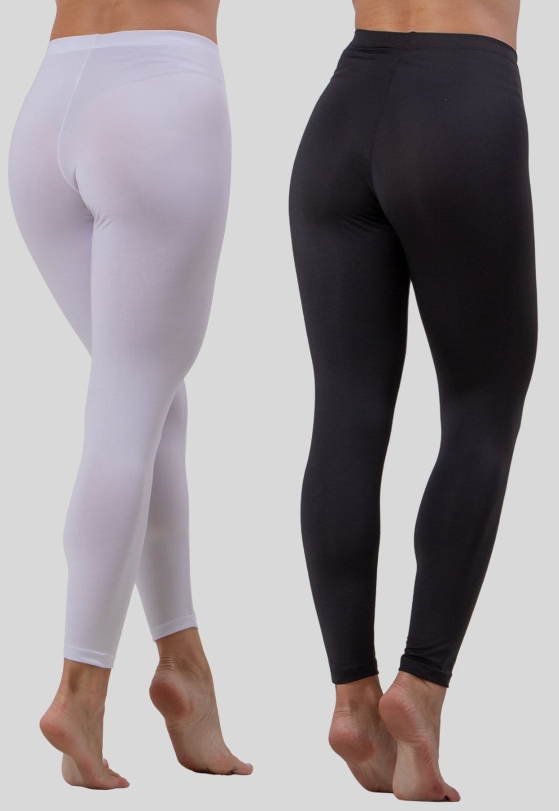 Vista 2 Kit 2 Calça Anágua Segunda Pele e Diluxo branco/preto