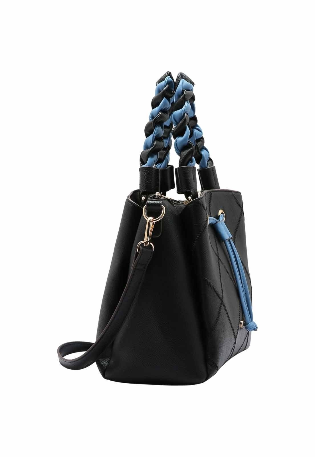 Vista 2 Bolsa Feminina Chenson Original Pesponto Mão 3484888 Chenson preto