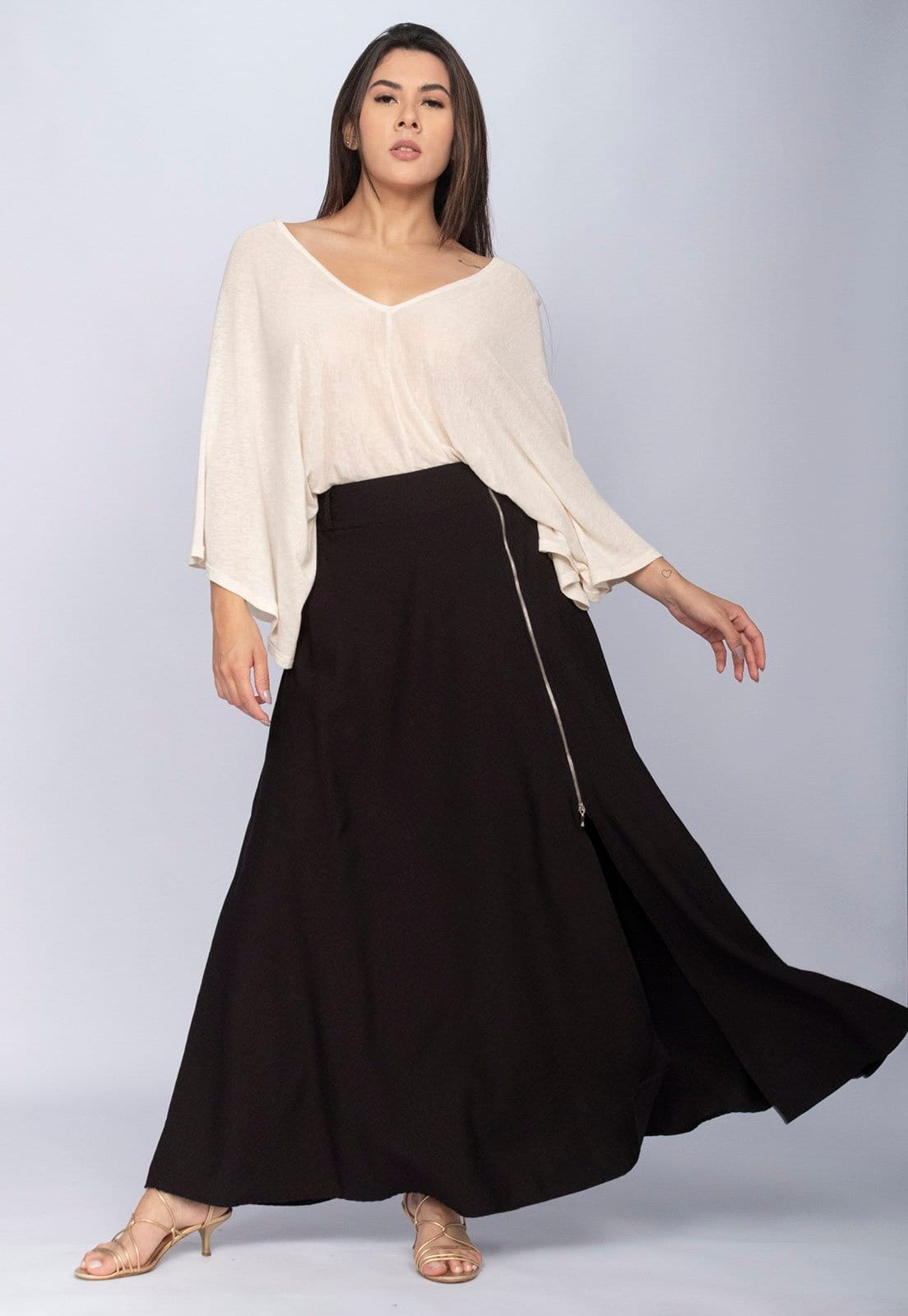 Saia Amazônia Vital Midi com Zíper