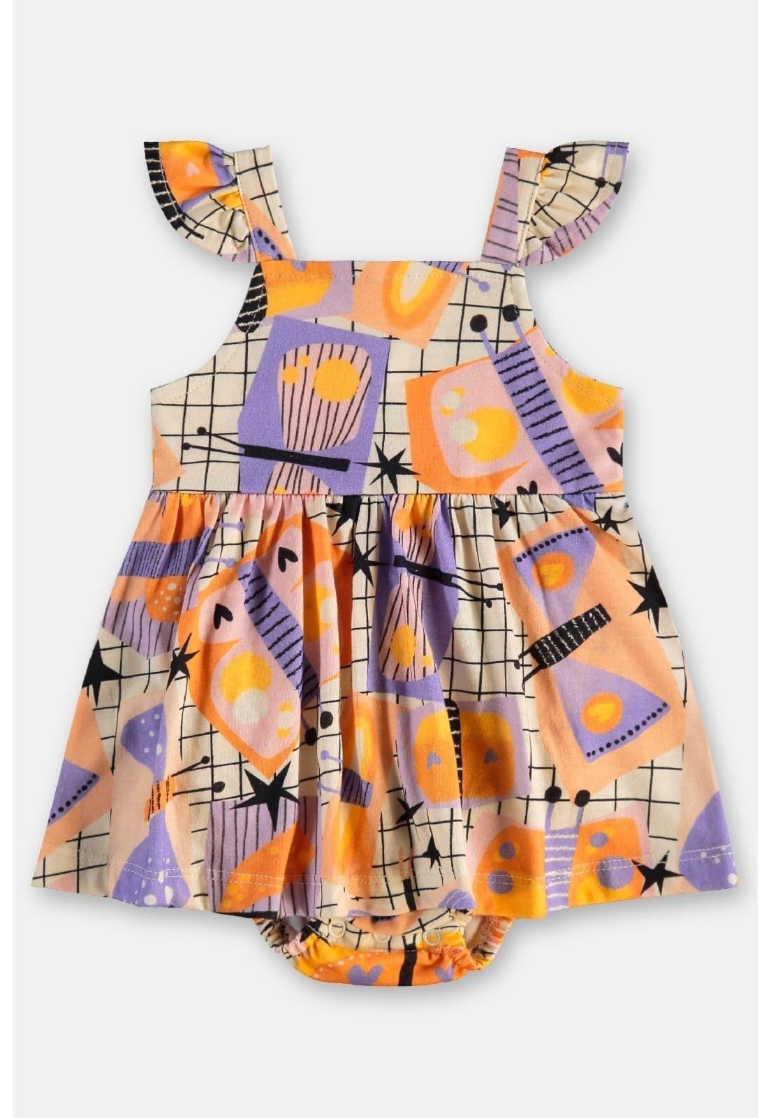 Vista 2 Infantil - Body Vestido Regata para Três e Já Três e Já branco