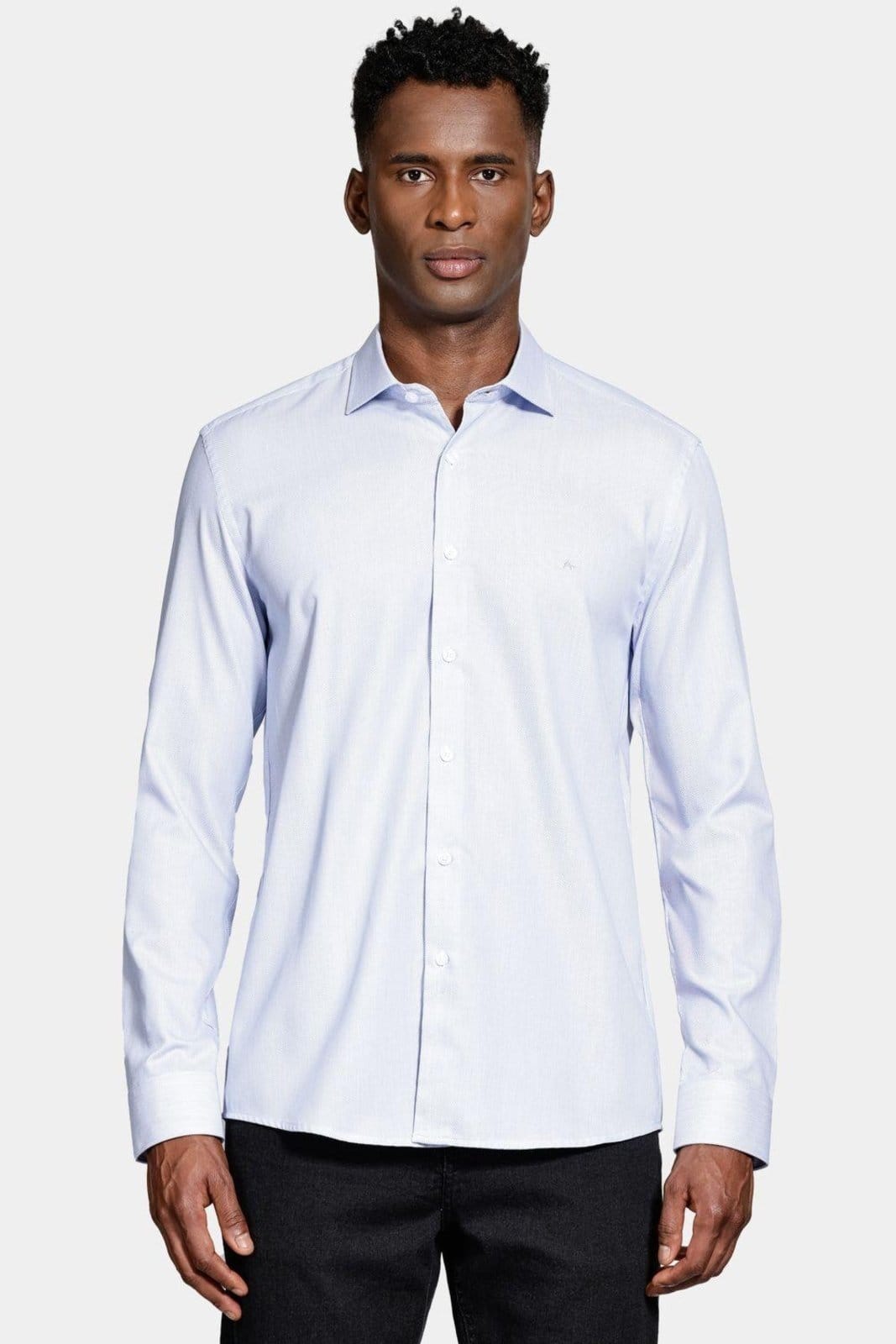 Camisa Aramis Tricoline Maquinetada Manga Longa