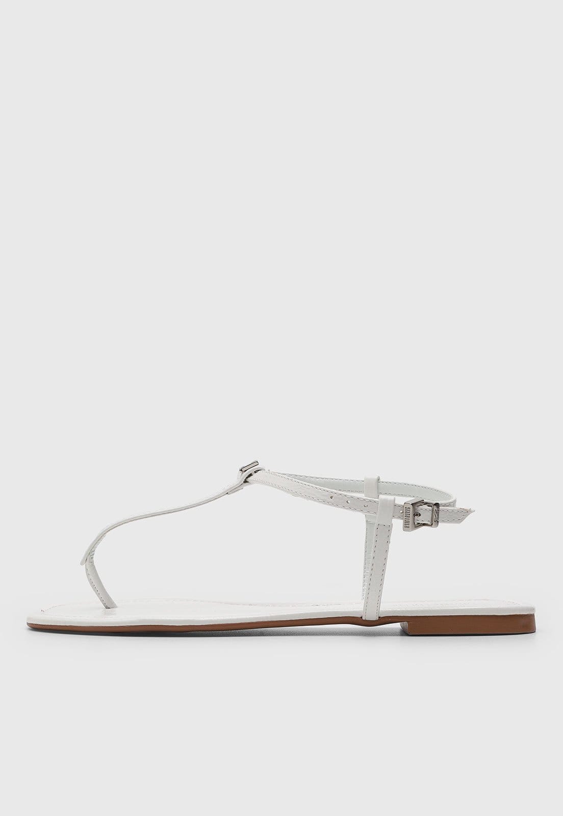 Vista principal Rasteira Feminina Santa Lolla Tiras Fechada Branca Santa Lolla branco