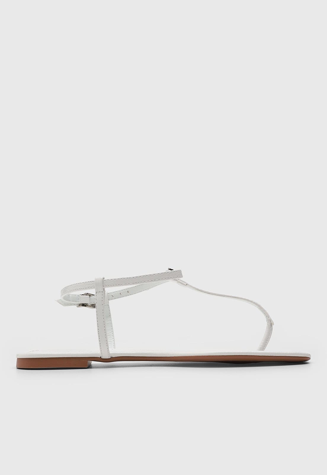 Vista 2 Rasteira Feminina Santa Lolla Tiras Fechada Branca Santa Lolla branco