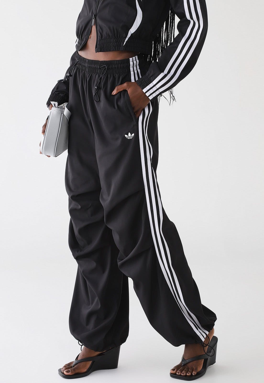 Calça Feminina adidas Originals Adilenium Teamgeist Ruffle Preta