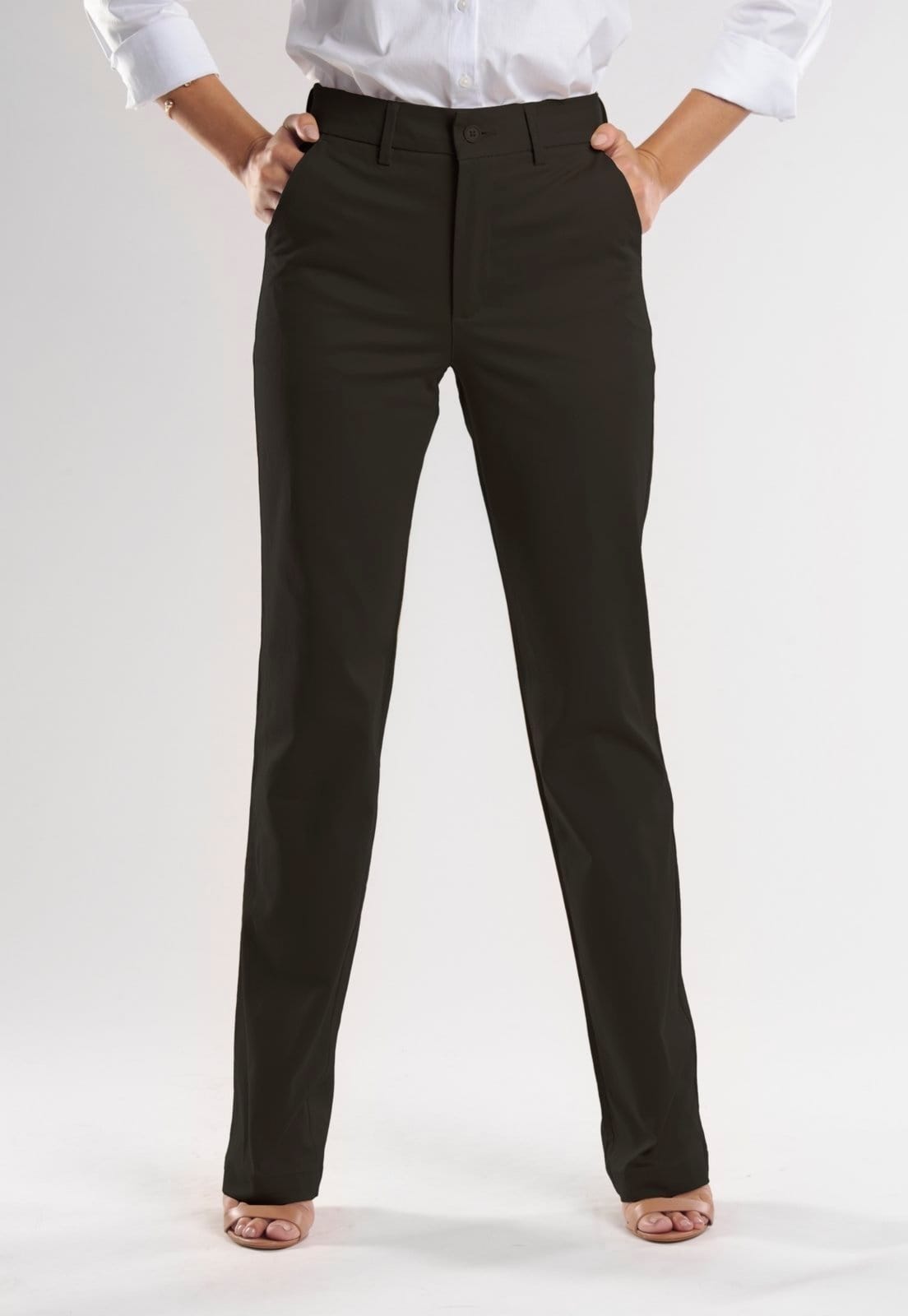 Vista 2 Calça Traymon Reta Algodão Egípcio Traymon preto