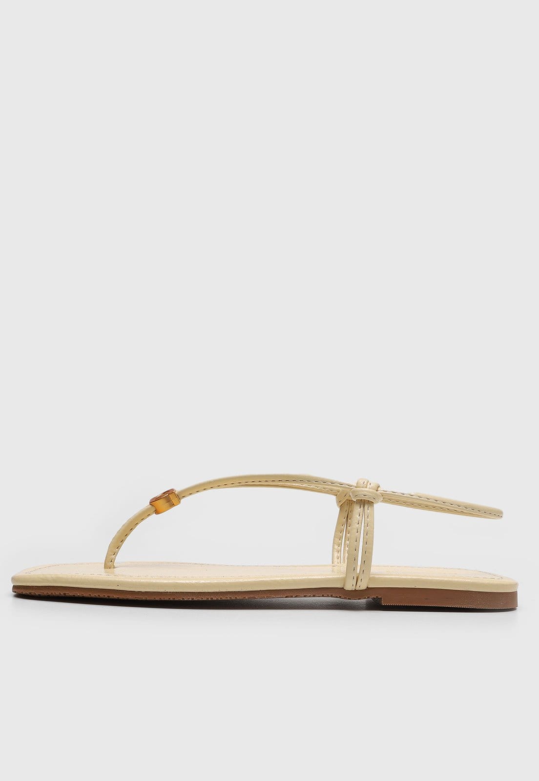 Rasteira Feminina Degalls Fechada Ponta Quadrada Amarela