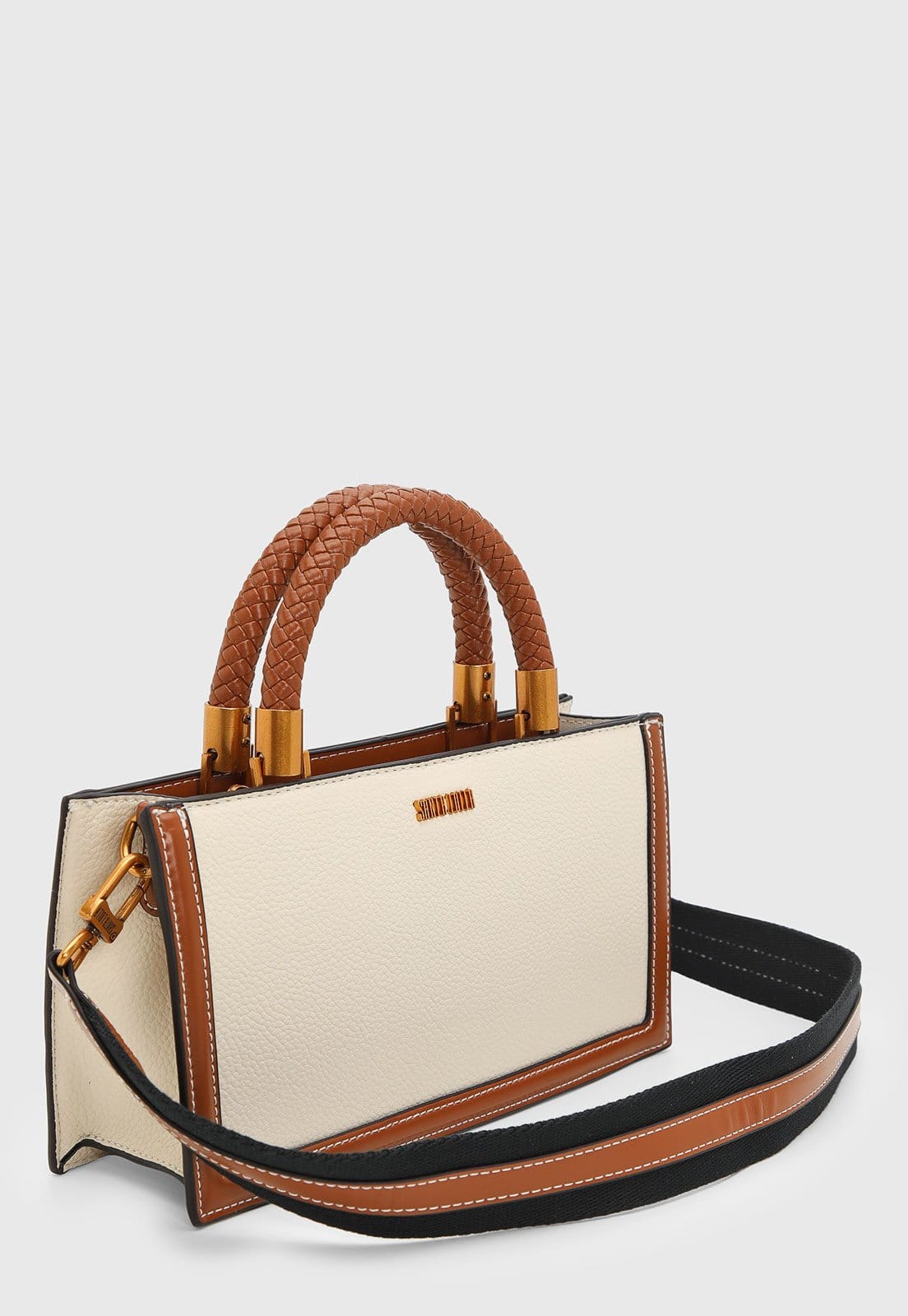 Vista 2 Bolsa Feminina Santa Lolla Alça Trançada Off-White Santa Lolla off-white white