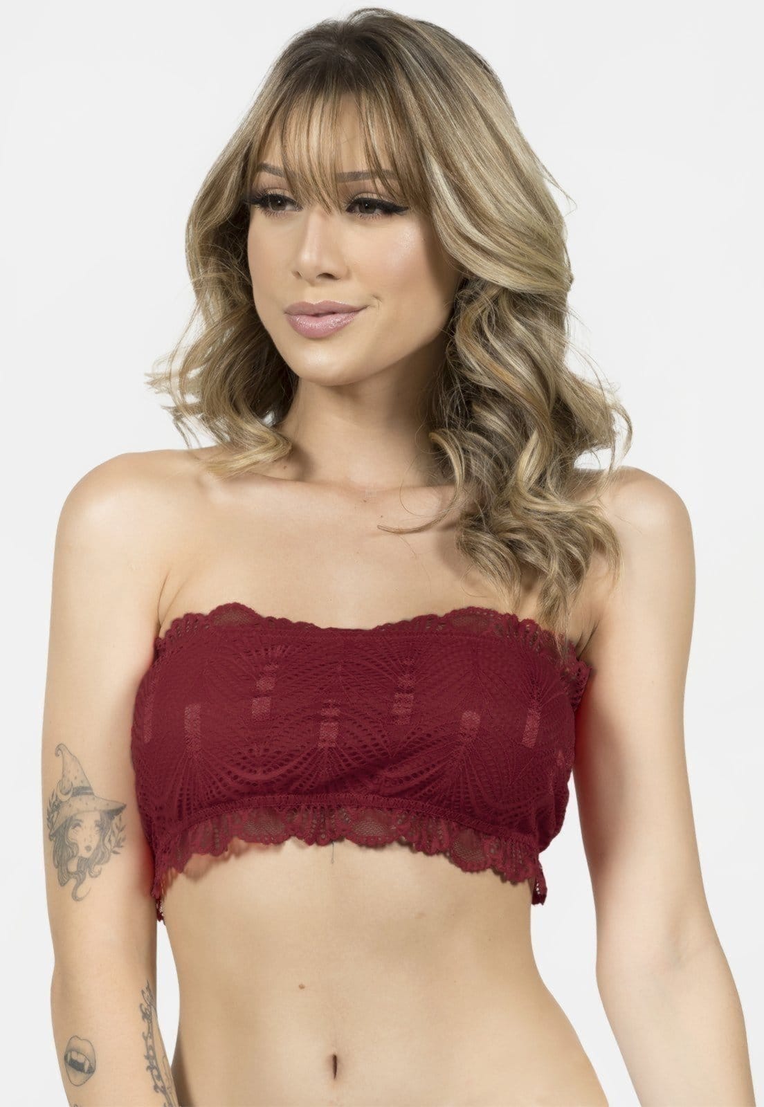 Sutiã Feminino Serra e Mar Modas Tomara que Caia Top Renda