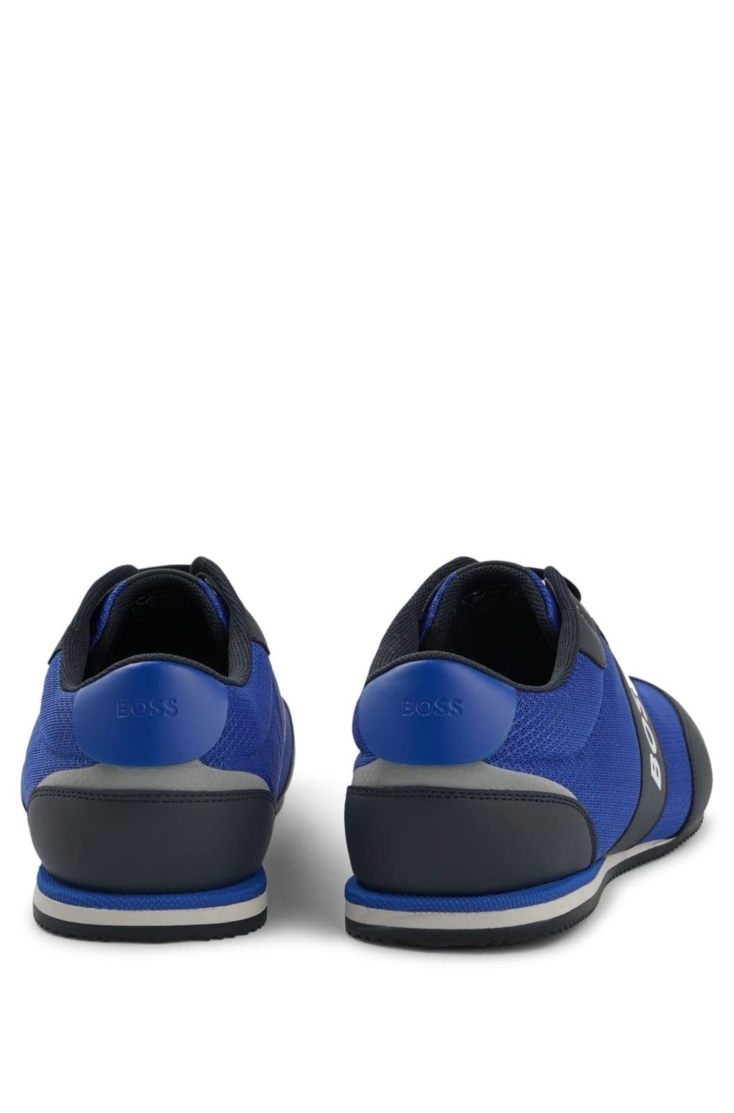 Vista 2 Tênis Com Logo Da Marca Com Painéis Em Malha E Borracha Boss azul marinho
