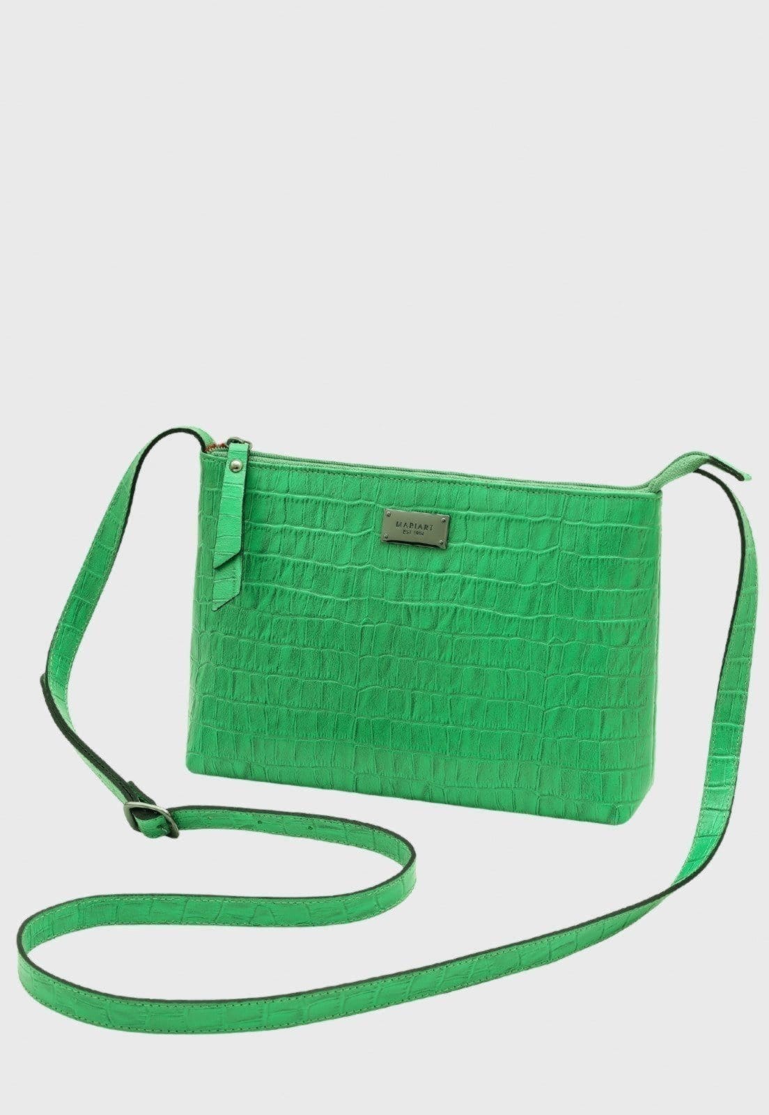 Bolsa Transversal Couro Mariart 2190MRT Pop Croco Green