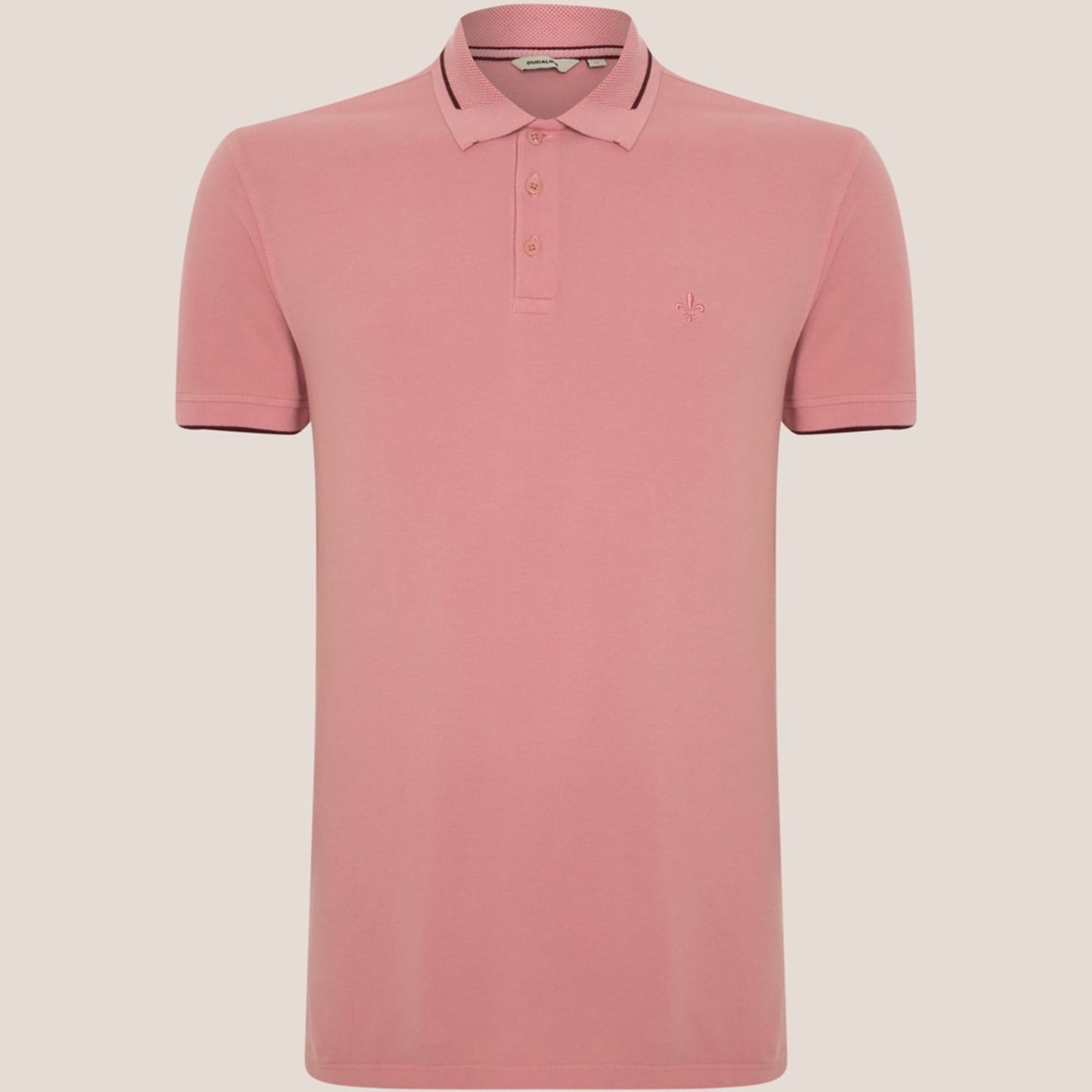 Camisa Polo Dudalina Piquet Jacquard Ve26 Masculino