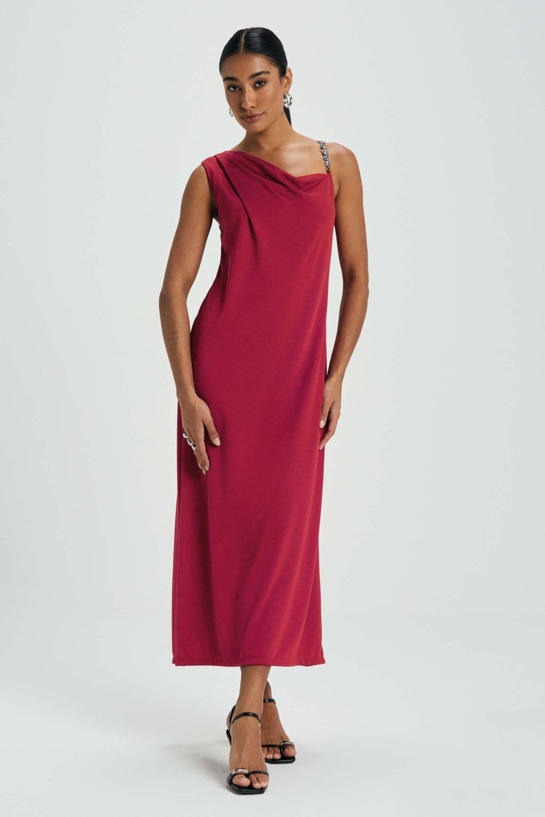 Vestido Feminino Degagê Alça Com Detalhe Marialícia