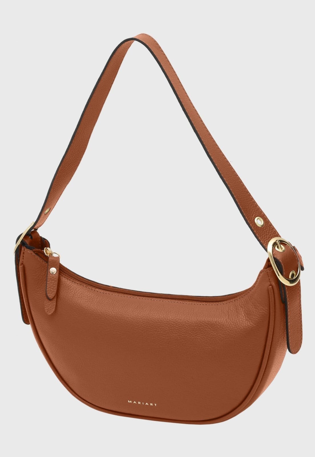 Bolsa Shoulder Couro Mariart Lima Camel Floater