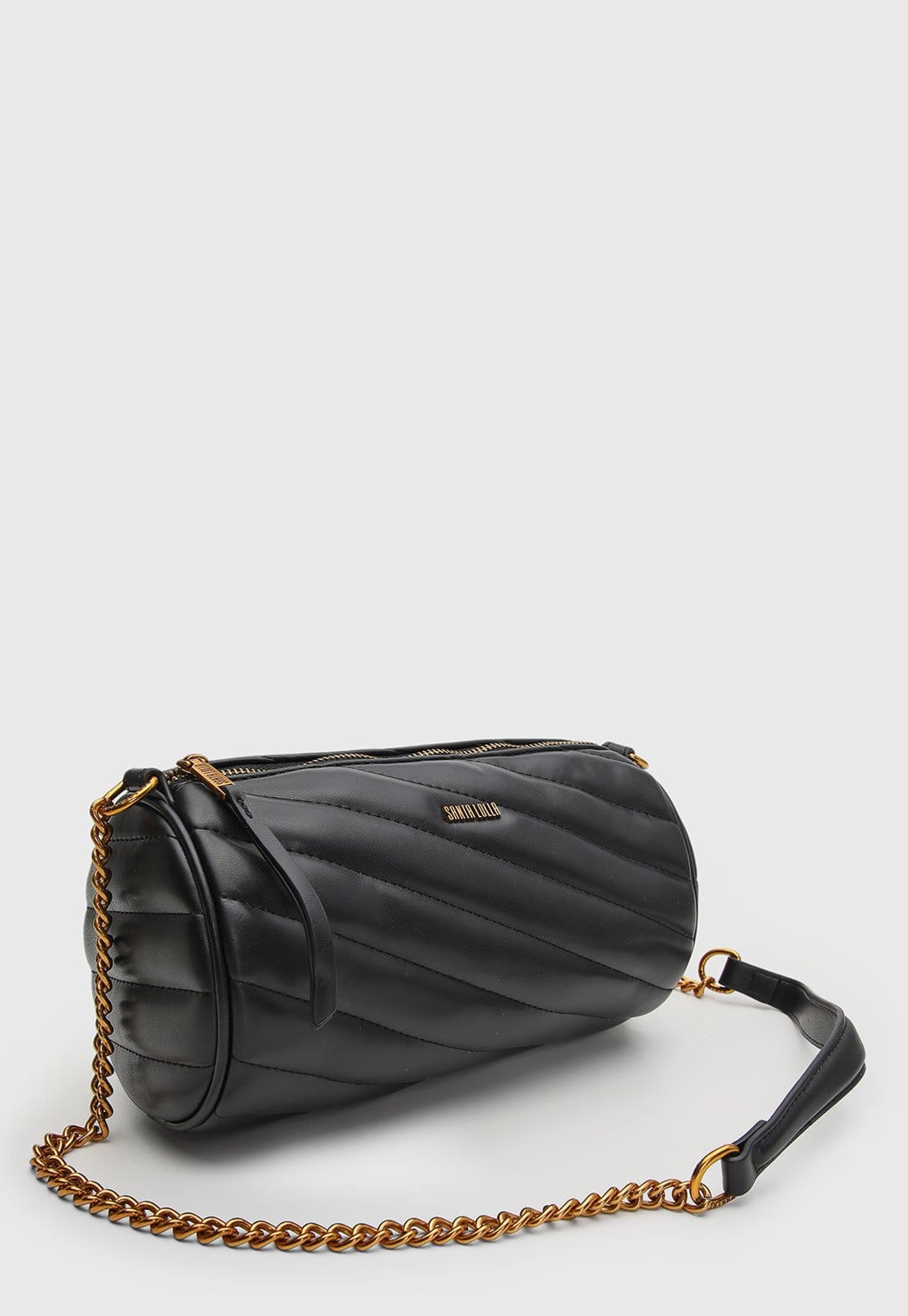 Vista 2 Bolsa Média Santa Lolla Matelassê Preta Santa Lolla preto