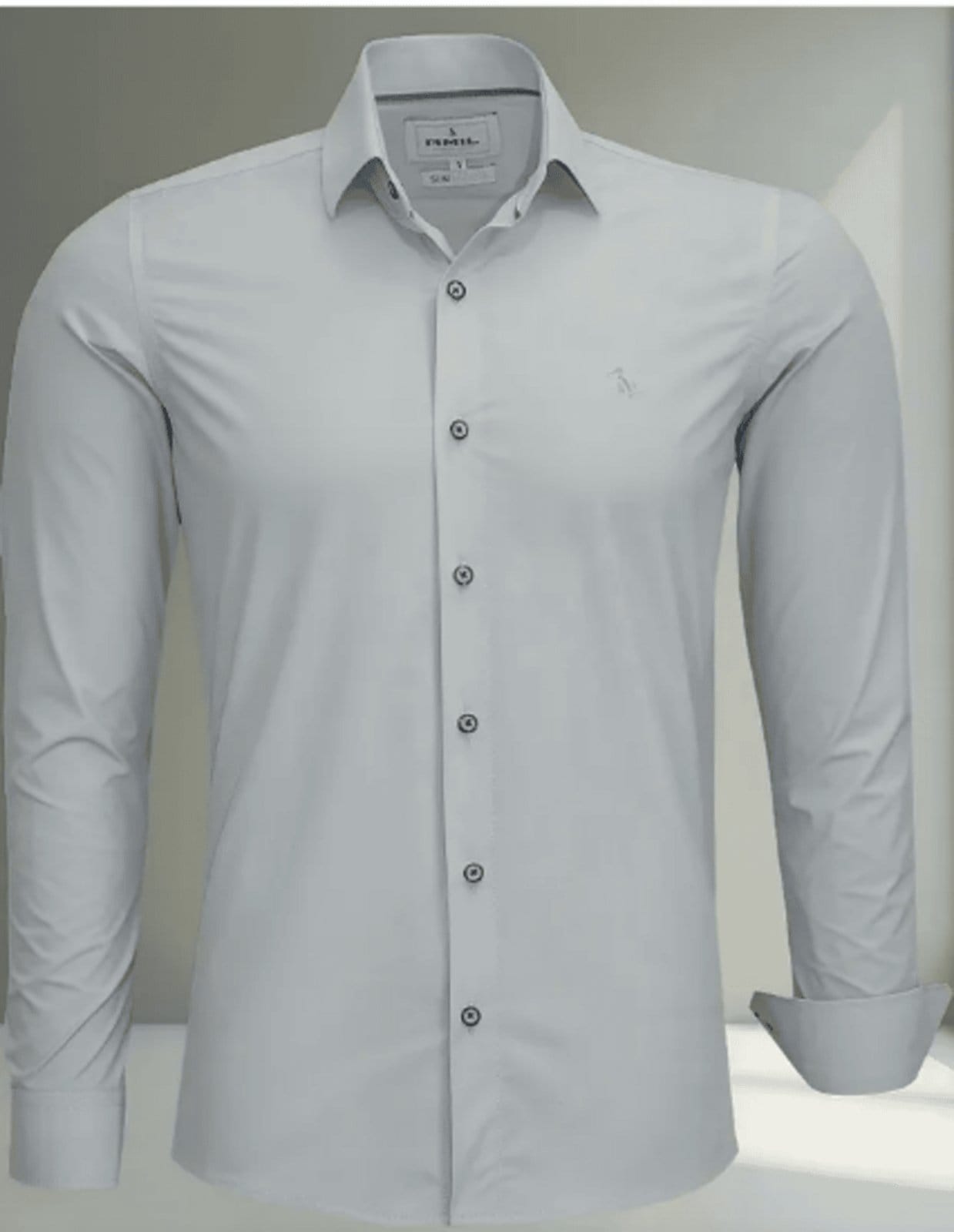 Camisa Social Amil Linked Tecido Poliamida Com Elastano Não Amassa Manga Longa Luxo
