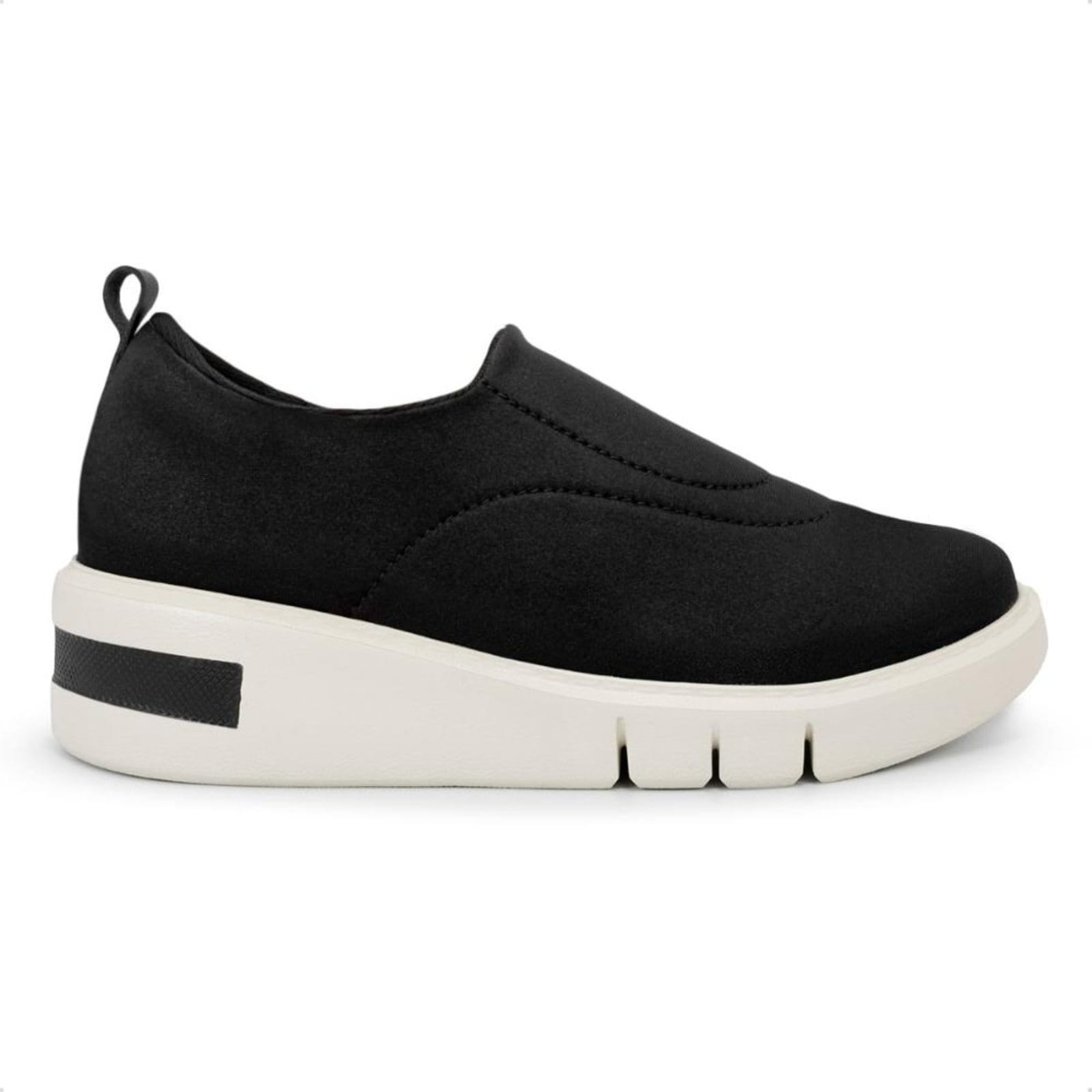 Tênis Usaflex Feminino Slip On Tecido Detalhe Costura Casual AM01009