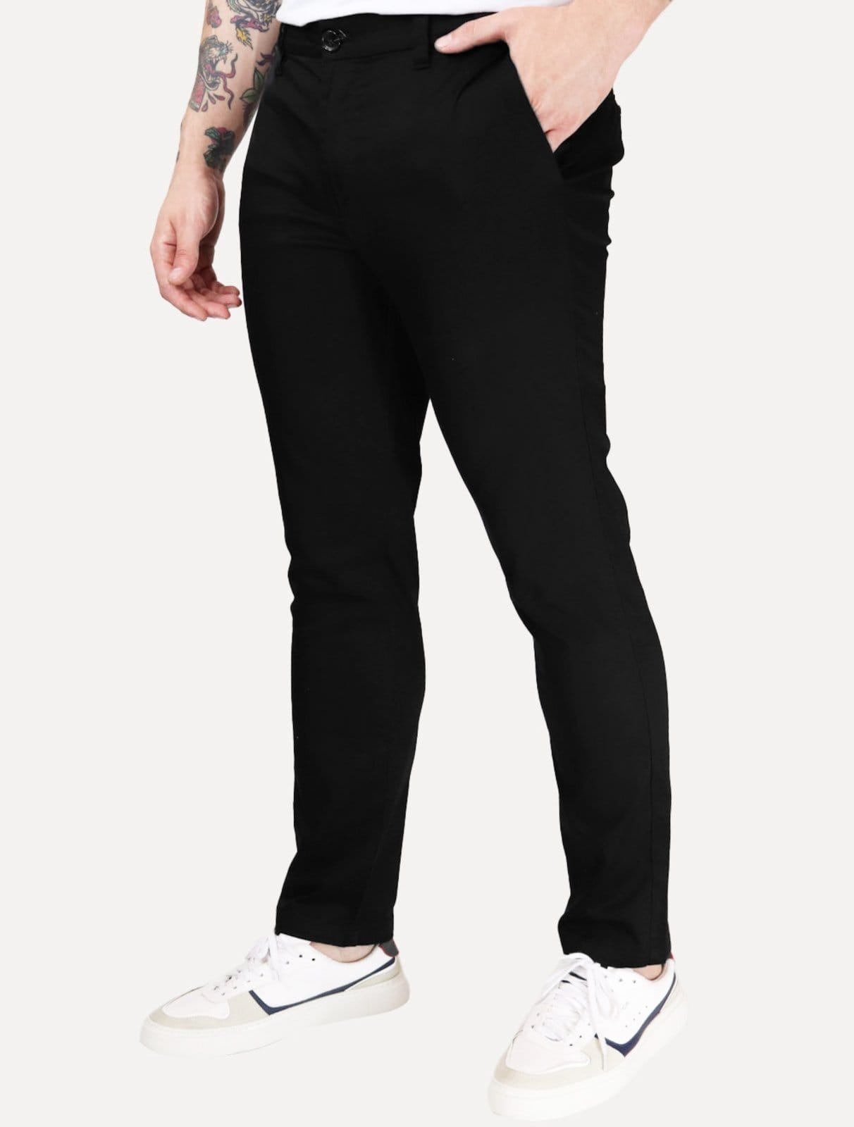 Calça Armani Exchange Masculina Social Stretch Chino Preta