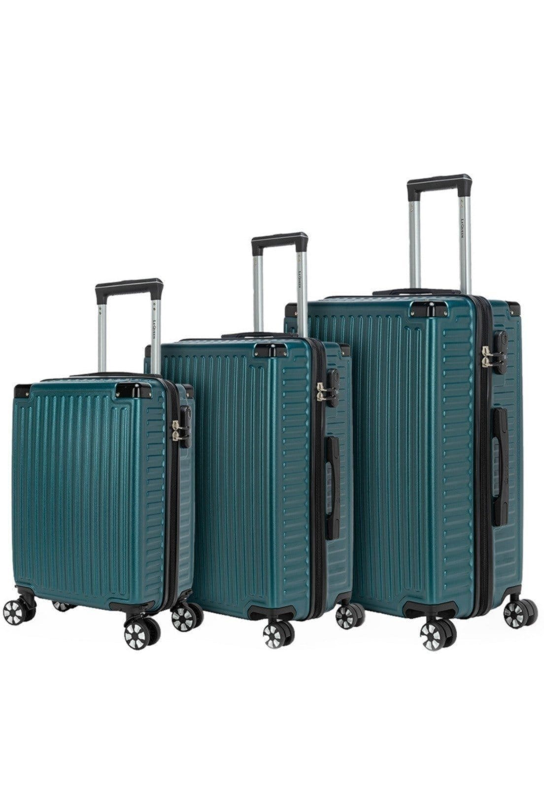 Kit 3 Malas Lequeen de Viagem Grande Bordo Resistente Rodas 360 Abs