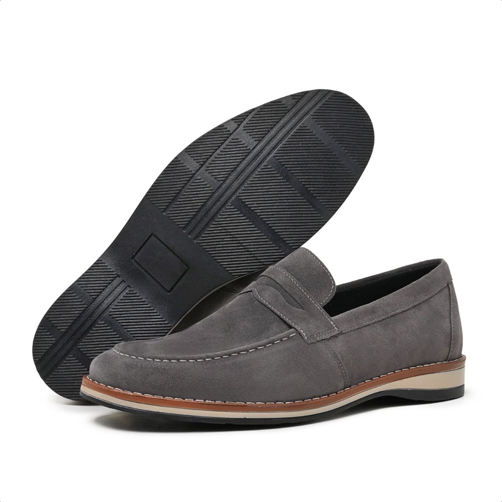 Sapato Masculino Mocassim Esporte Fino Social Casual Moderno Elegante Confortavel em Camurça