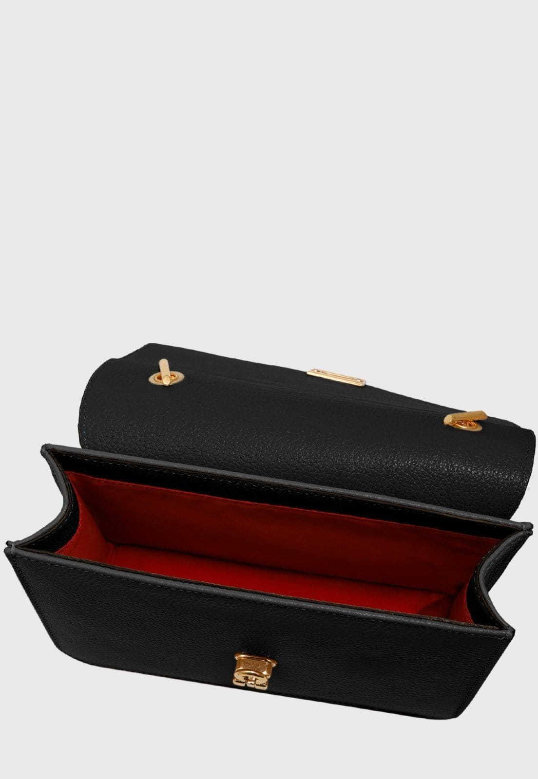 Vista 2 Bolsa Transversal Couro Mariart Margarida Preta Mariart preto