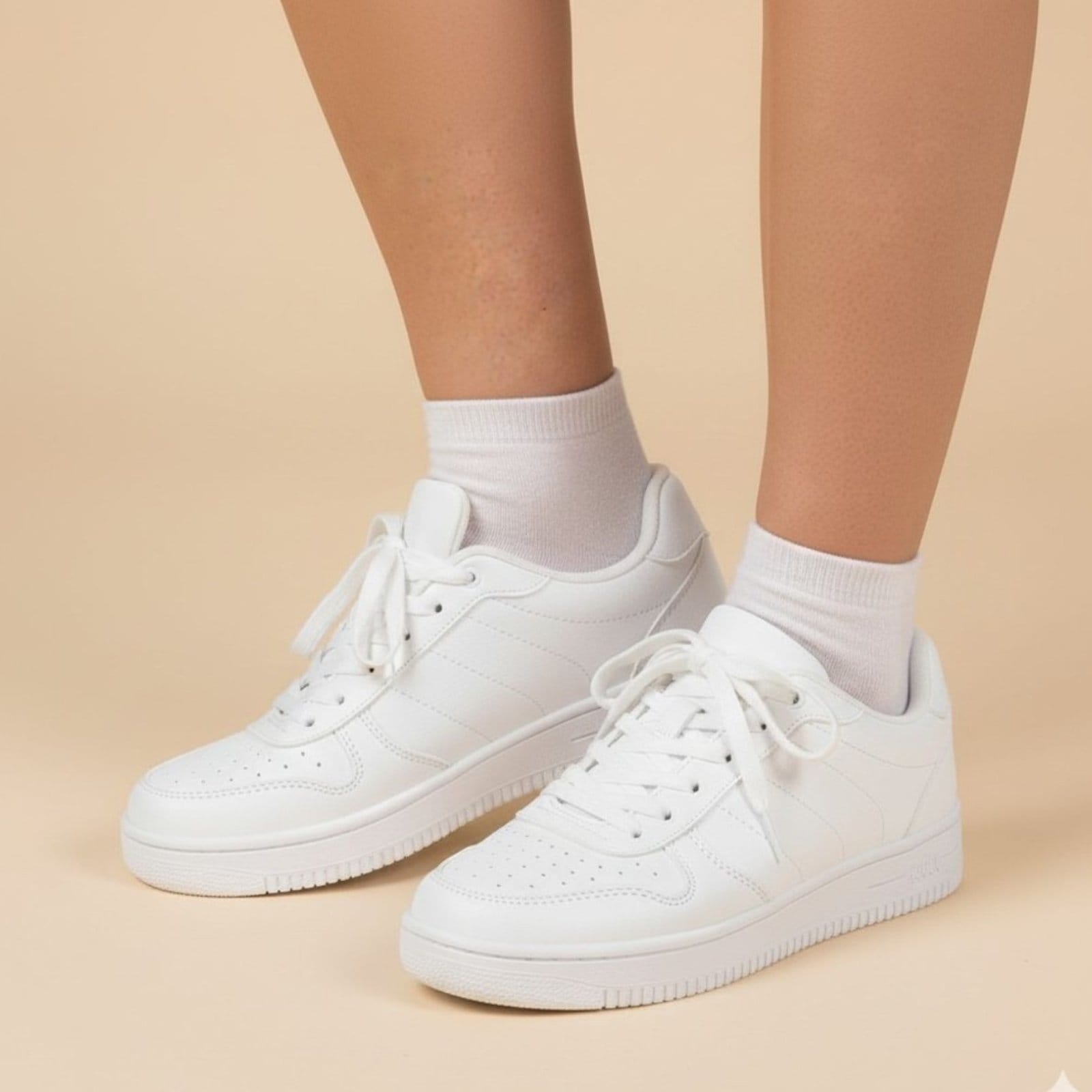 Vista 2 Tênis Feminino Sneakers Retrô Women Chunky Liso Confortável Sapatofran branco/off-white