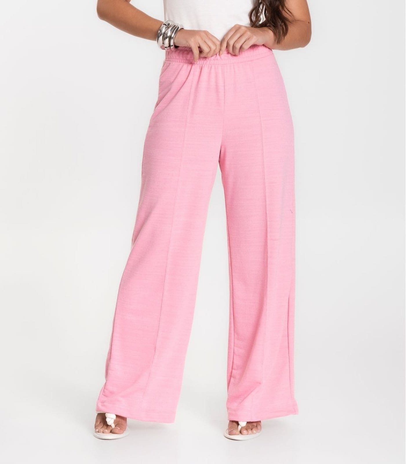 Vista 2 Calça Feminina Pantalona Infinita Cor INFINITA COR rosa