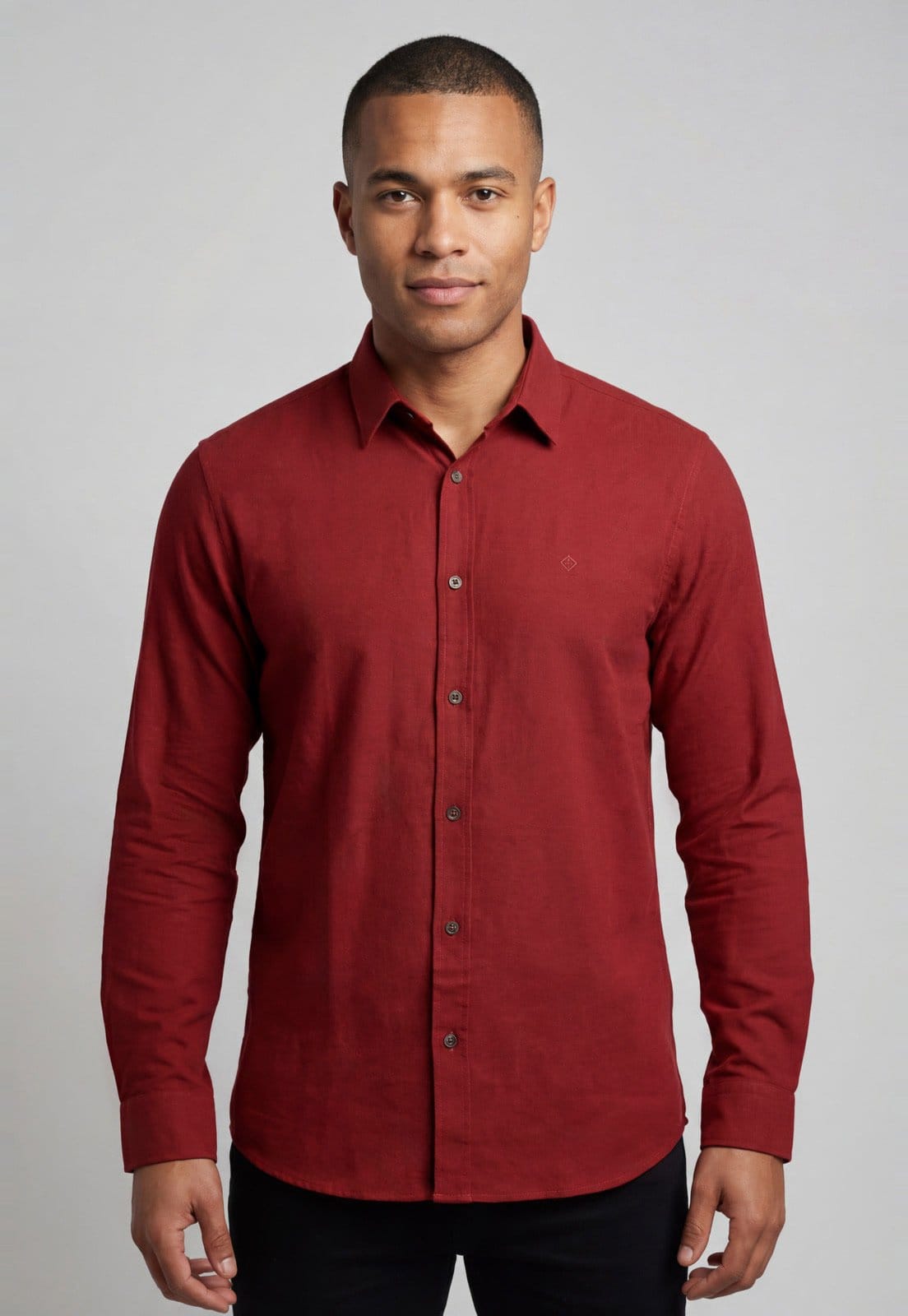 Camisa Masculina Forum Manga Longa Vermelha