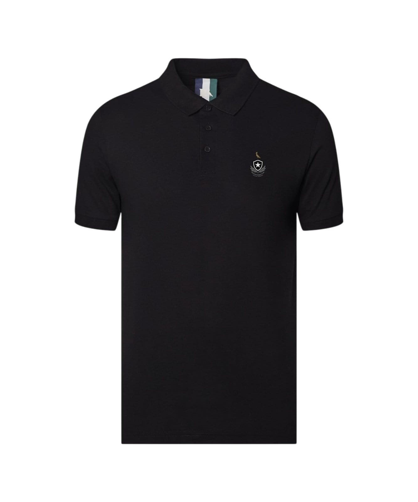 Vista 2 Polo Botafogo Escudo Laurel Patch Reserva preto