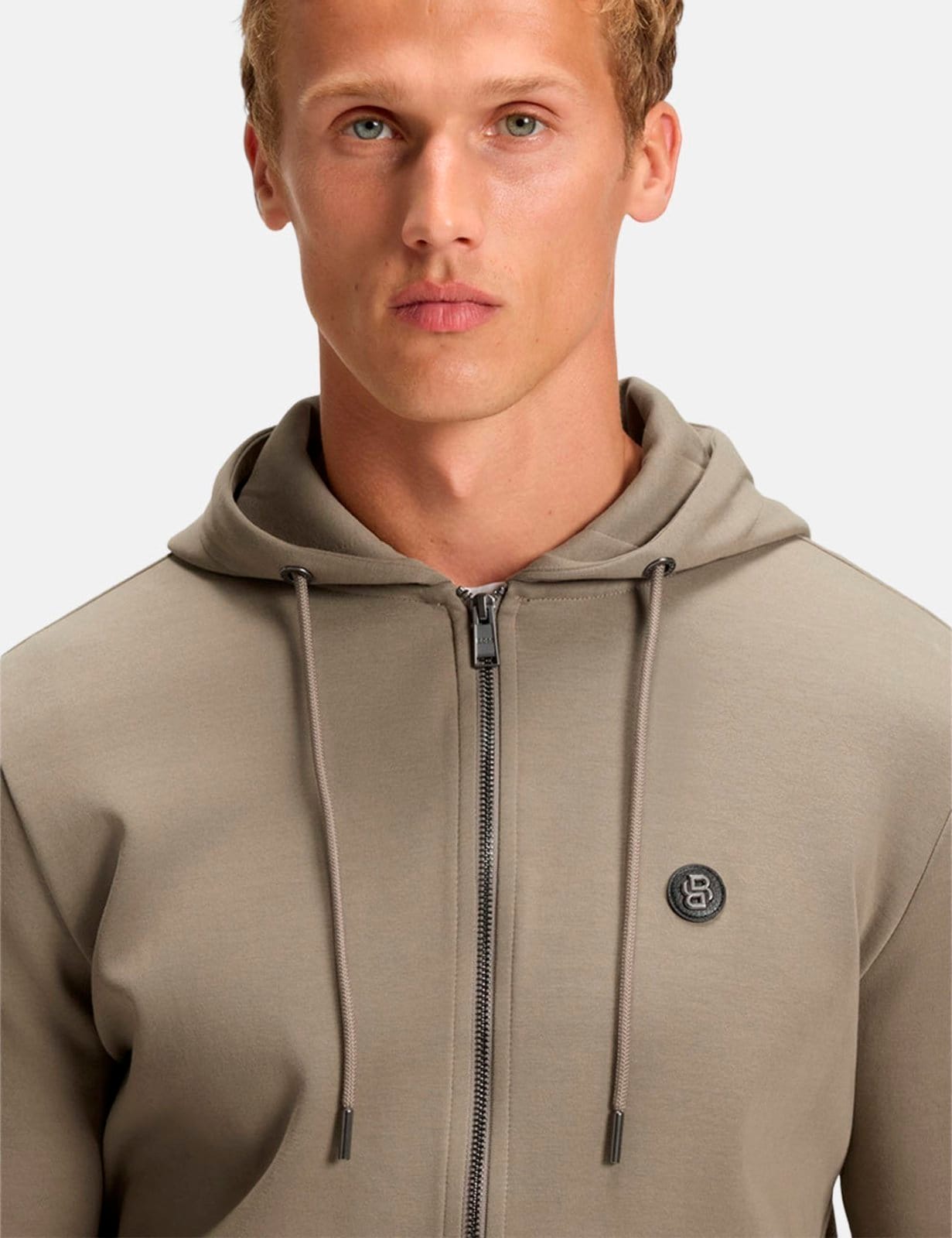 Vista 2 Jaqueta Hugo Boss Masculina Moletom Regular C-Spence 01 Oliva Claro Hugo Boss verde