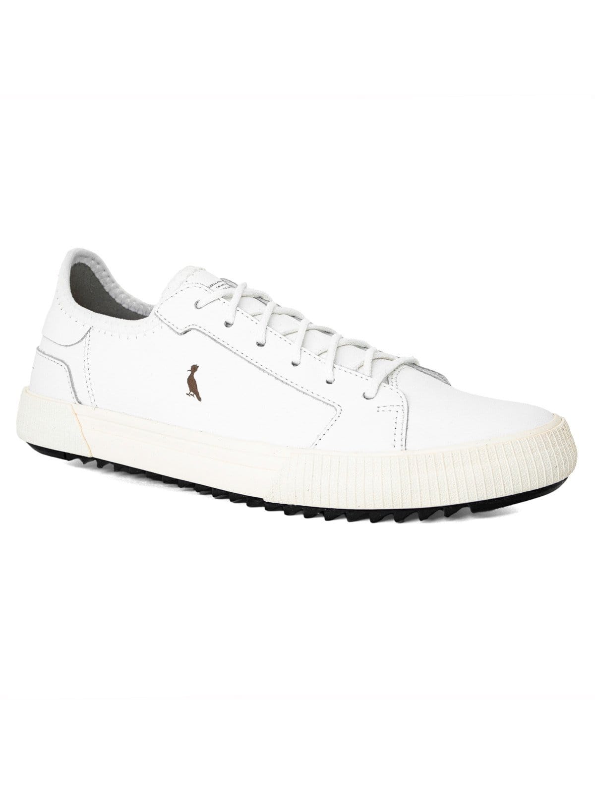 Vista 2 Tênis Reserva Go Neo Casual Couro Floater Cadarço Confortável RESERVA GO branco