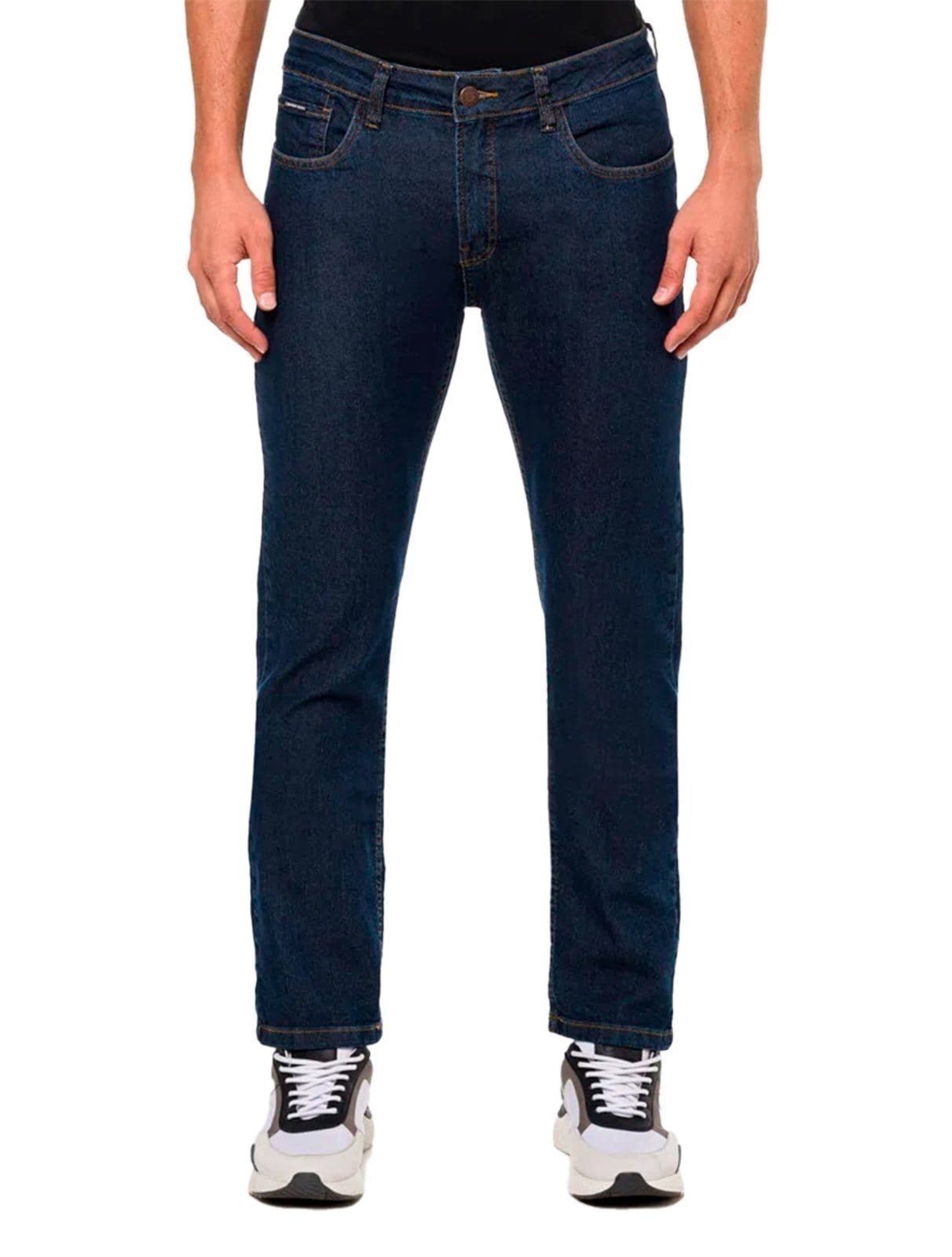 Calça Calvin Klein Masculina Straight Sustainable 5 Pockets Escura