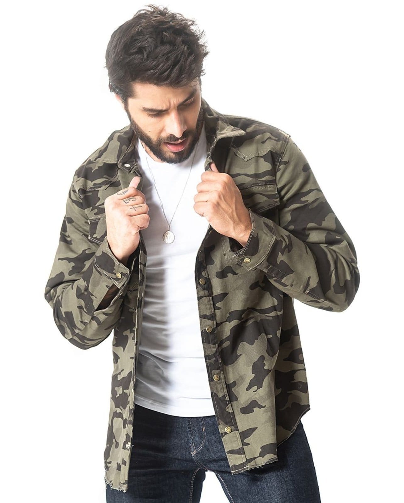 Shacket Masc Camuflada 20543 Unica