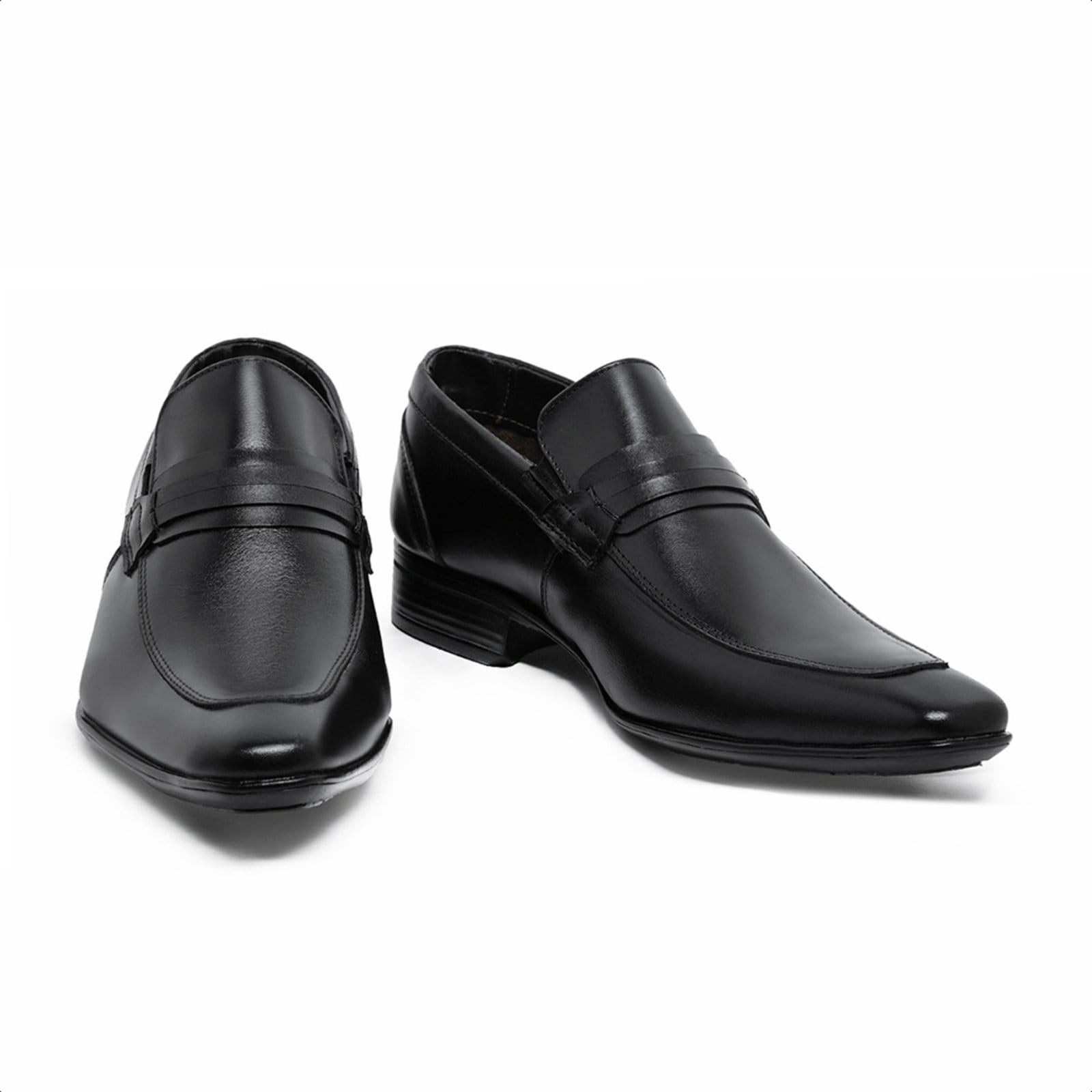 Vista 2 Sapato Social Malbork Estilo Italiano Couro 359P Malbork preto