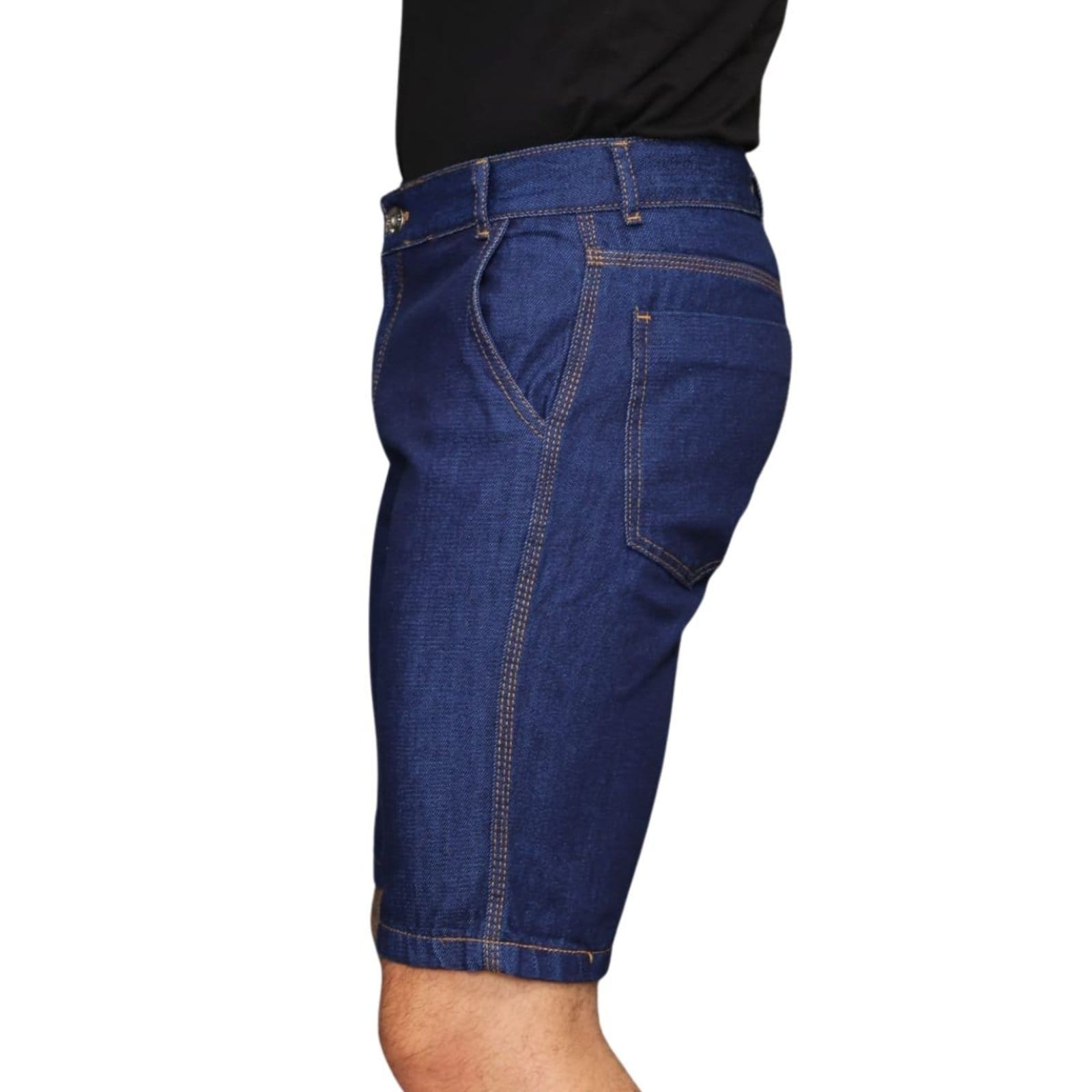 Vista 2 Bermuda Masculina Royal Jeans Loka Bolso-Faca Jeans Loka azul/azul marinho azul