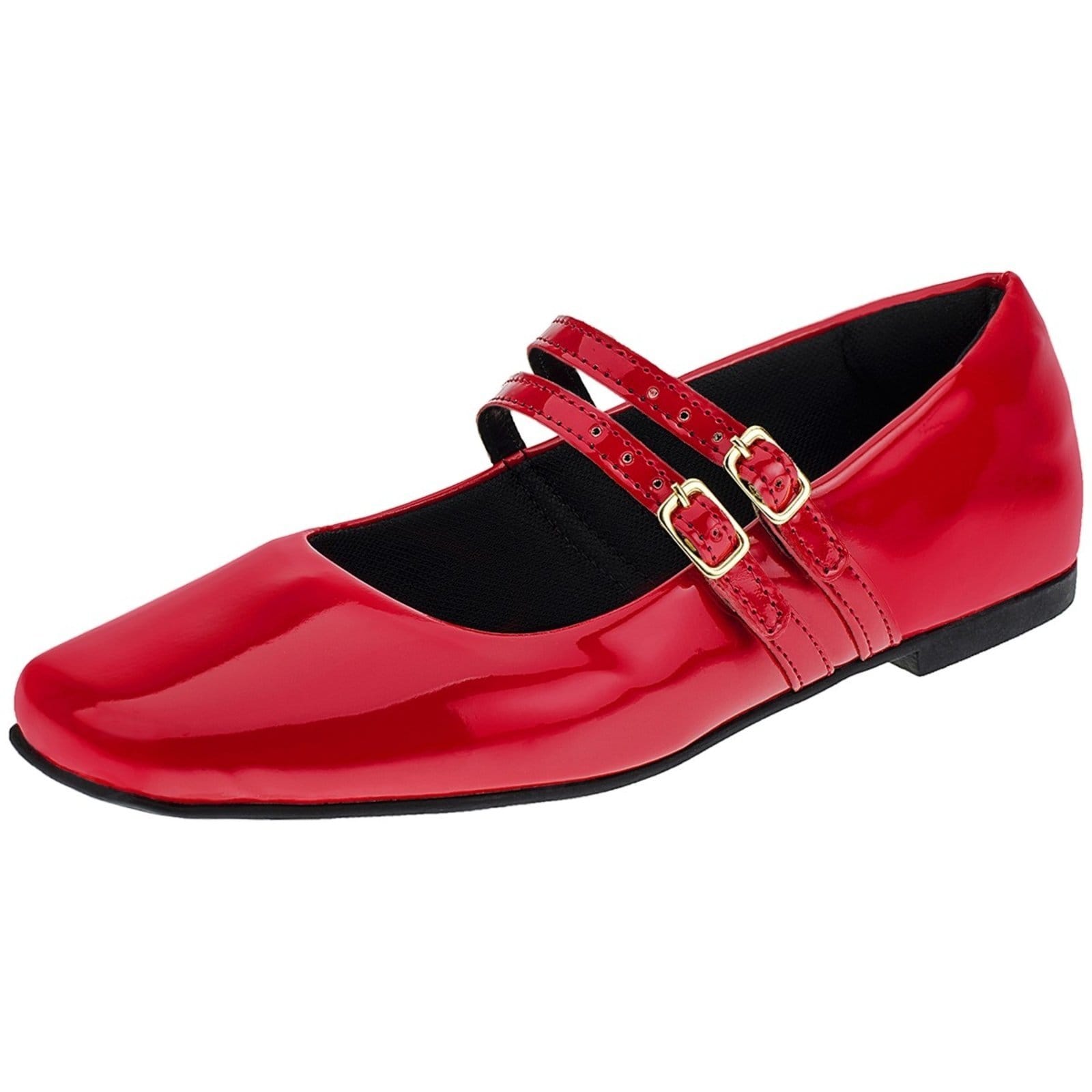 Sapatilha Feminina Lóris Shoes Bico Quadrado Mary Jane Confortável Mocassim Clássico Retro 190 - 2