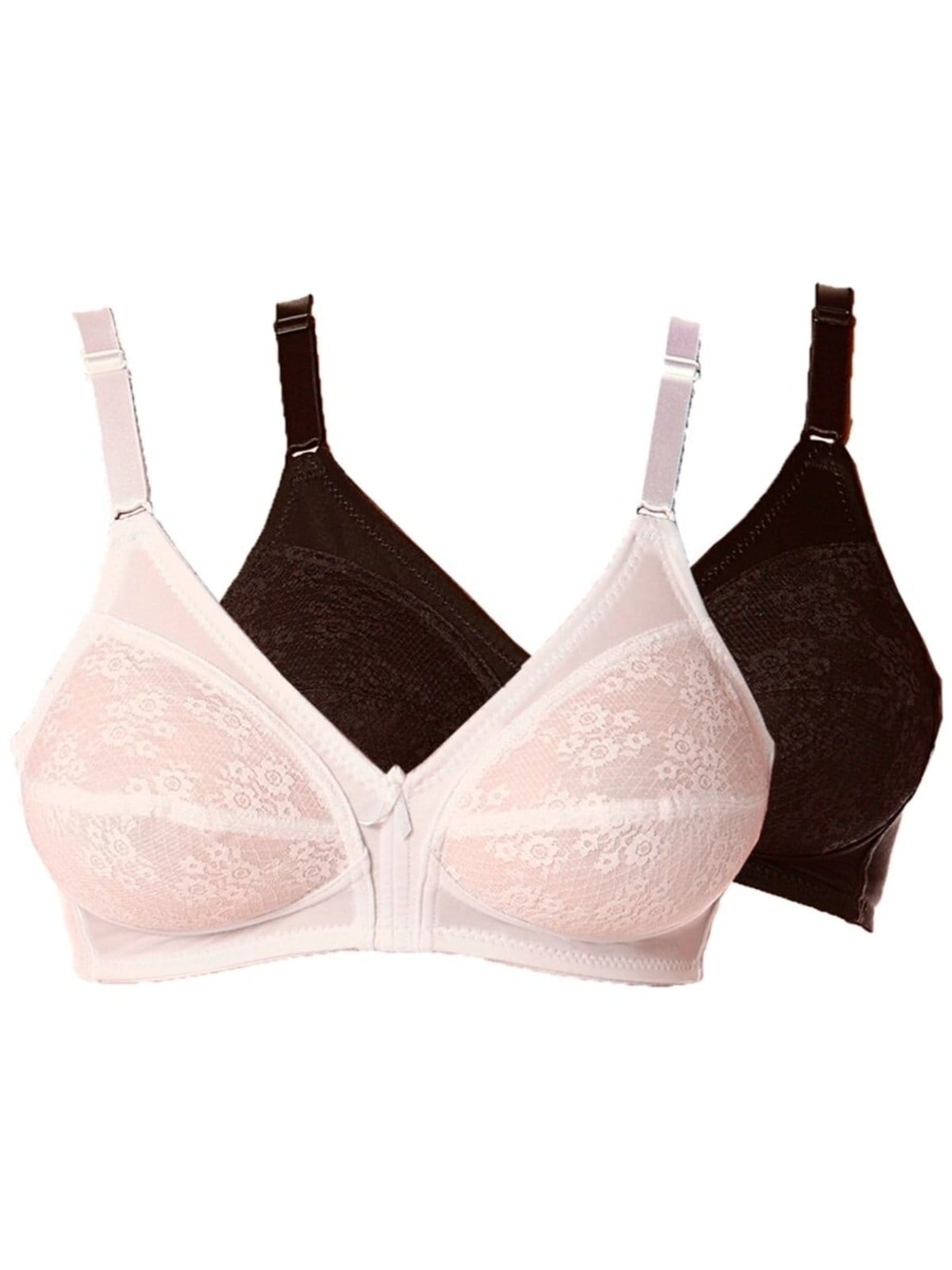 Vista principal Kit com 2 Sutiãs Sustentação Colonial Demillus 61383/78383 Taça B Demillus branco