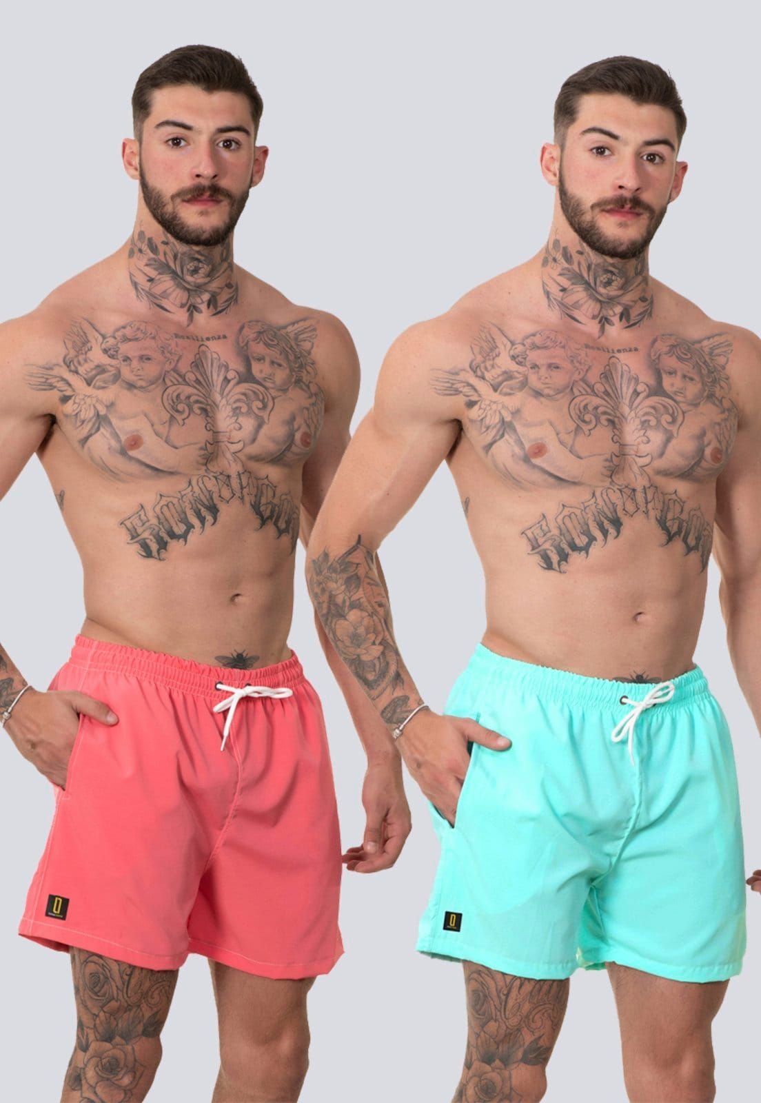 Kit 2 Short Masculino Bermuda Praia Básico Mauricinho Rf290 Colorido