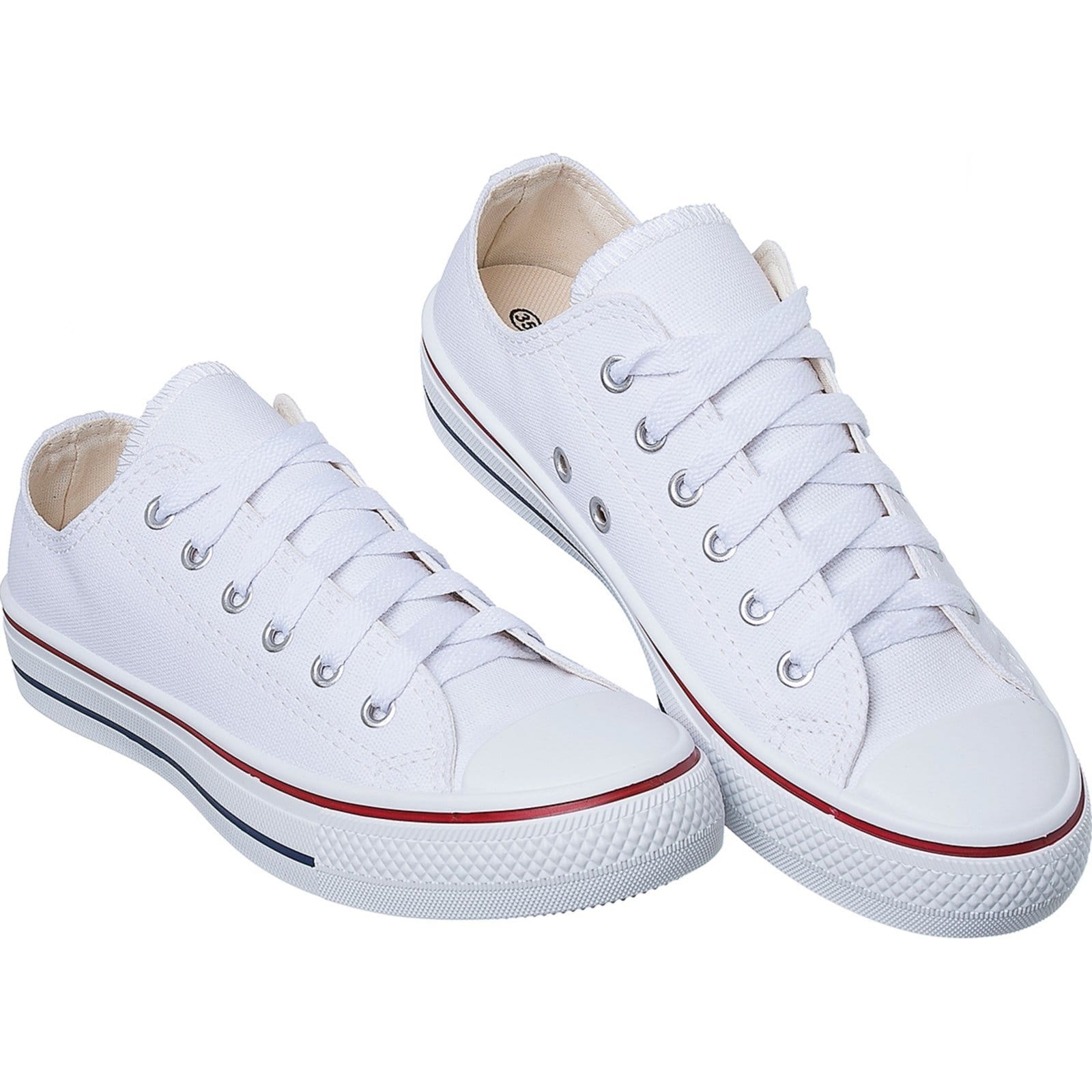 Vista 2 Tênis Feminino Old Tradicional Footz Cano Baixo Confortável e Macio Esportivo Academia Trabalho Footz branco