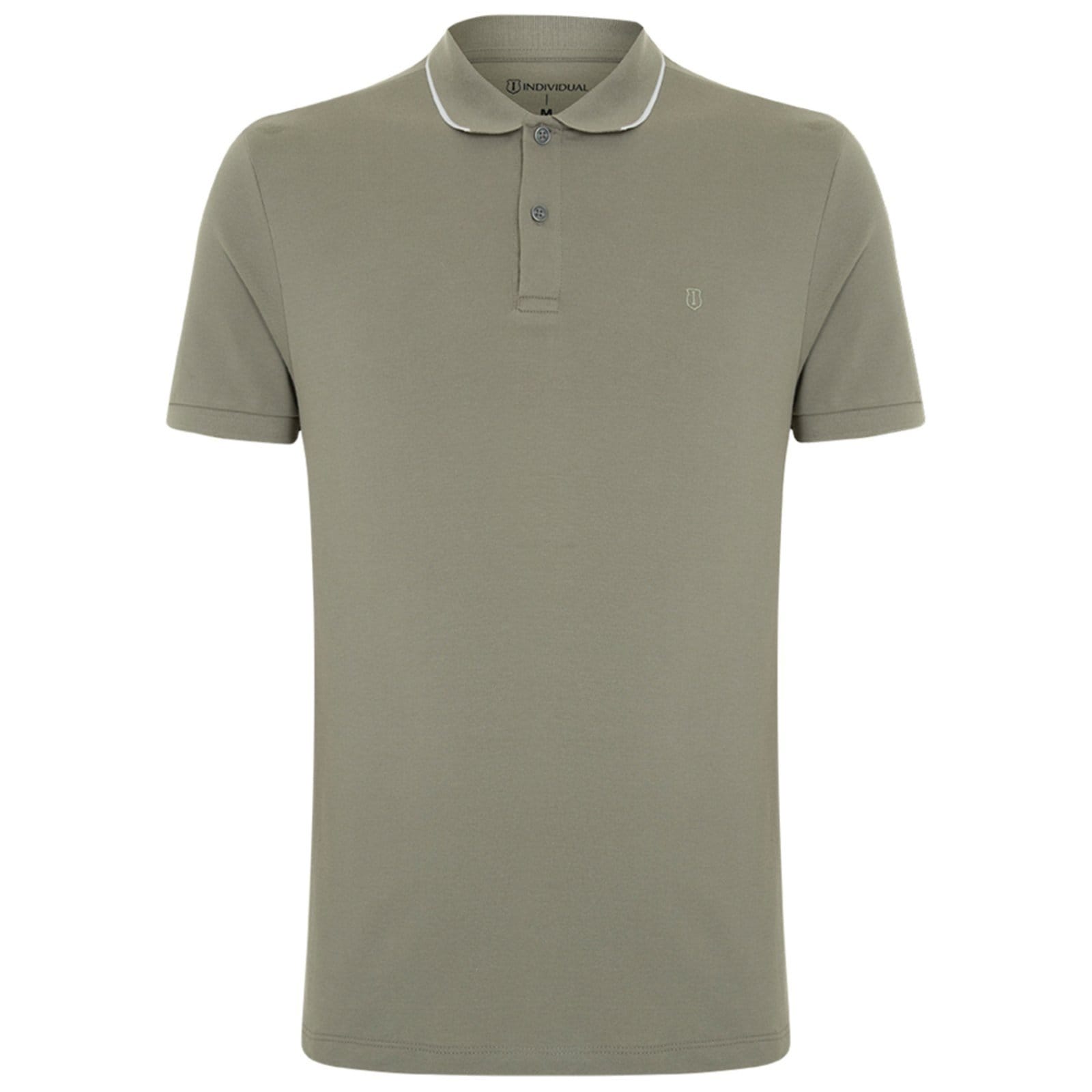 Camisa Polo Individual Basic Moda Slim Ou25 Masculino
