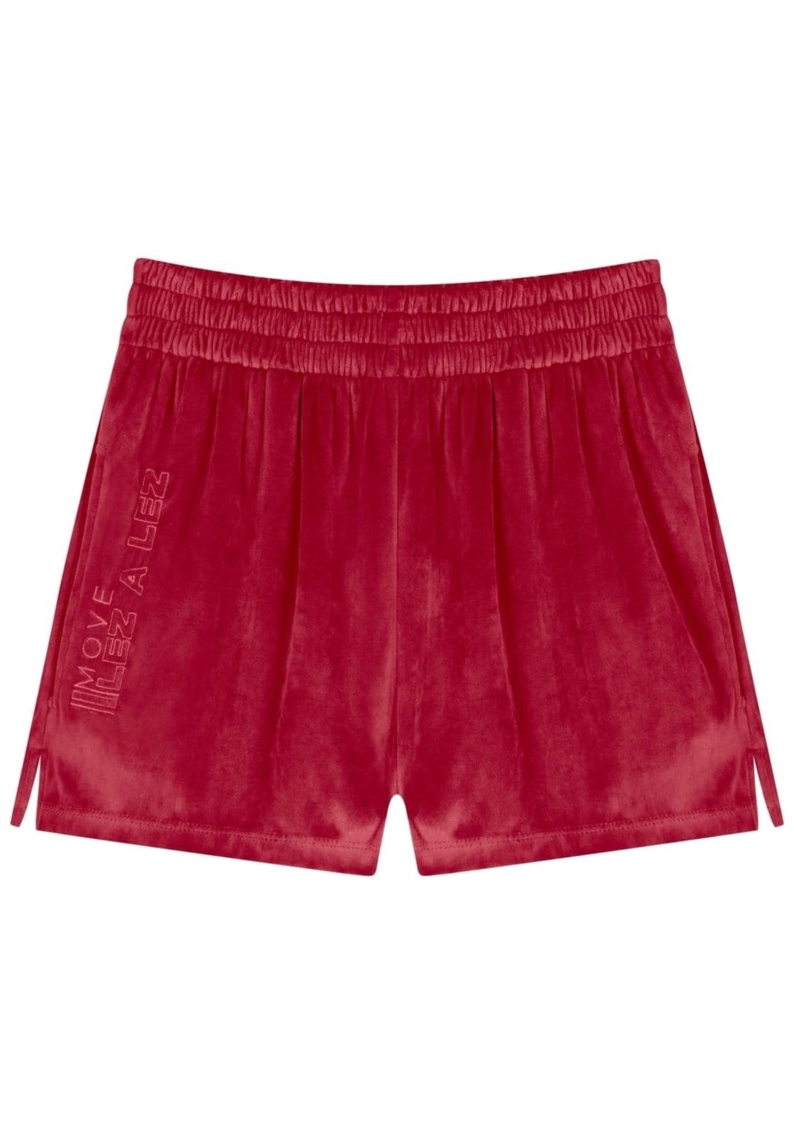 Short Curto Com Cintura Alta E Cós Elástico Em Plush Move