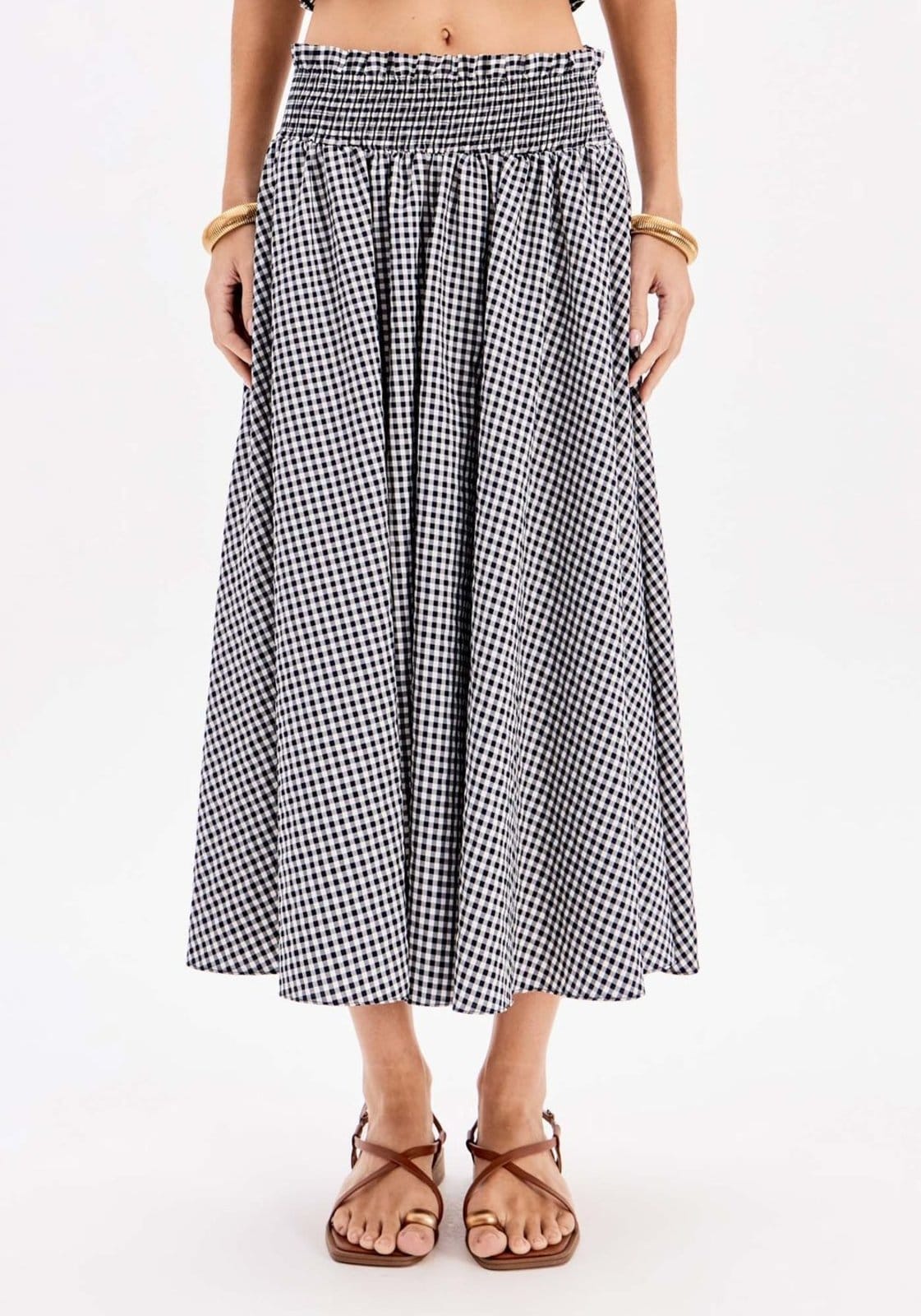 Vista 2 Saia Super Midi Evasê My Favorite Things azul