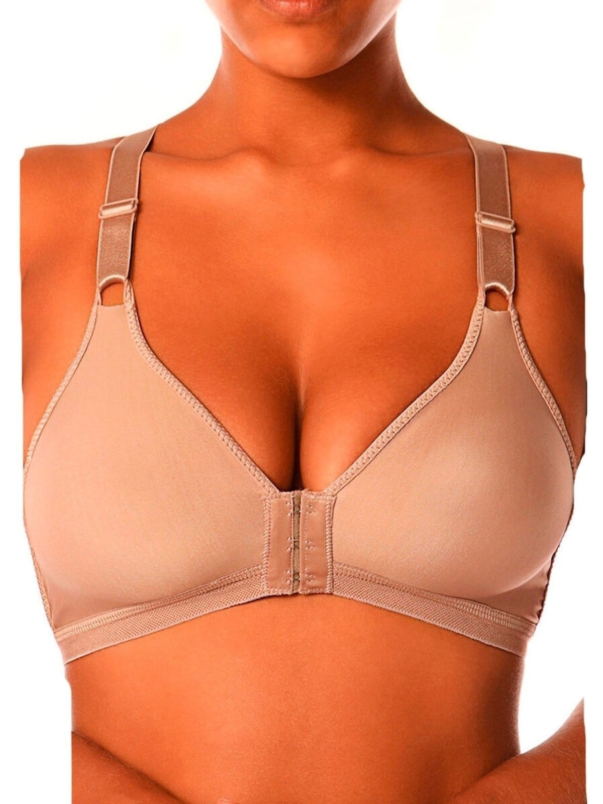 Vista 2 Kit com 2 Sutiãs Sustentação Olimpo Control Demillus 61818 Taça B Demillus bege