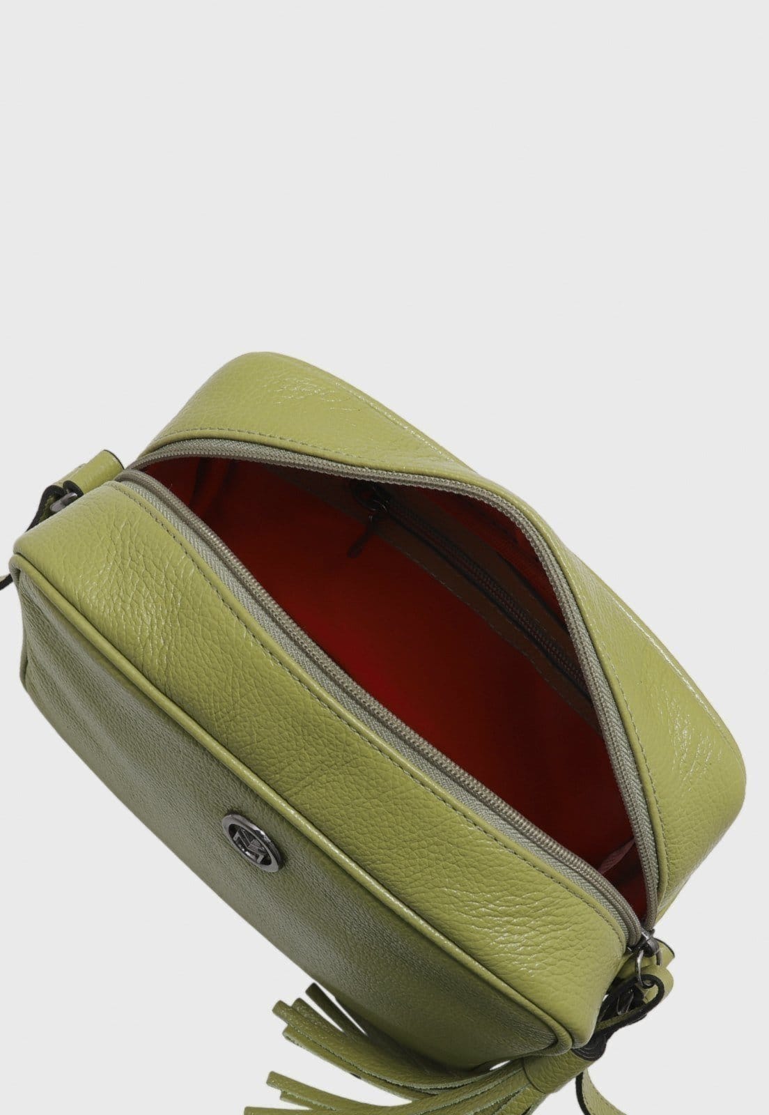 Vista 2 Bolsa Transversal de Couro Mariart Titânio Avocado Mariart verde