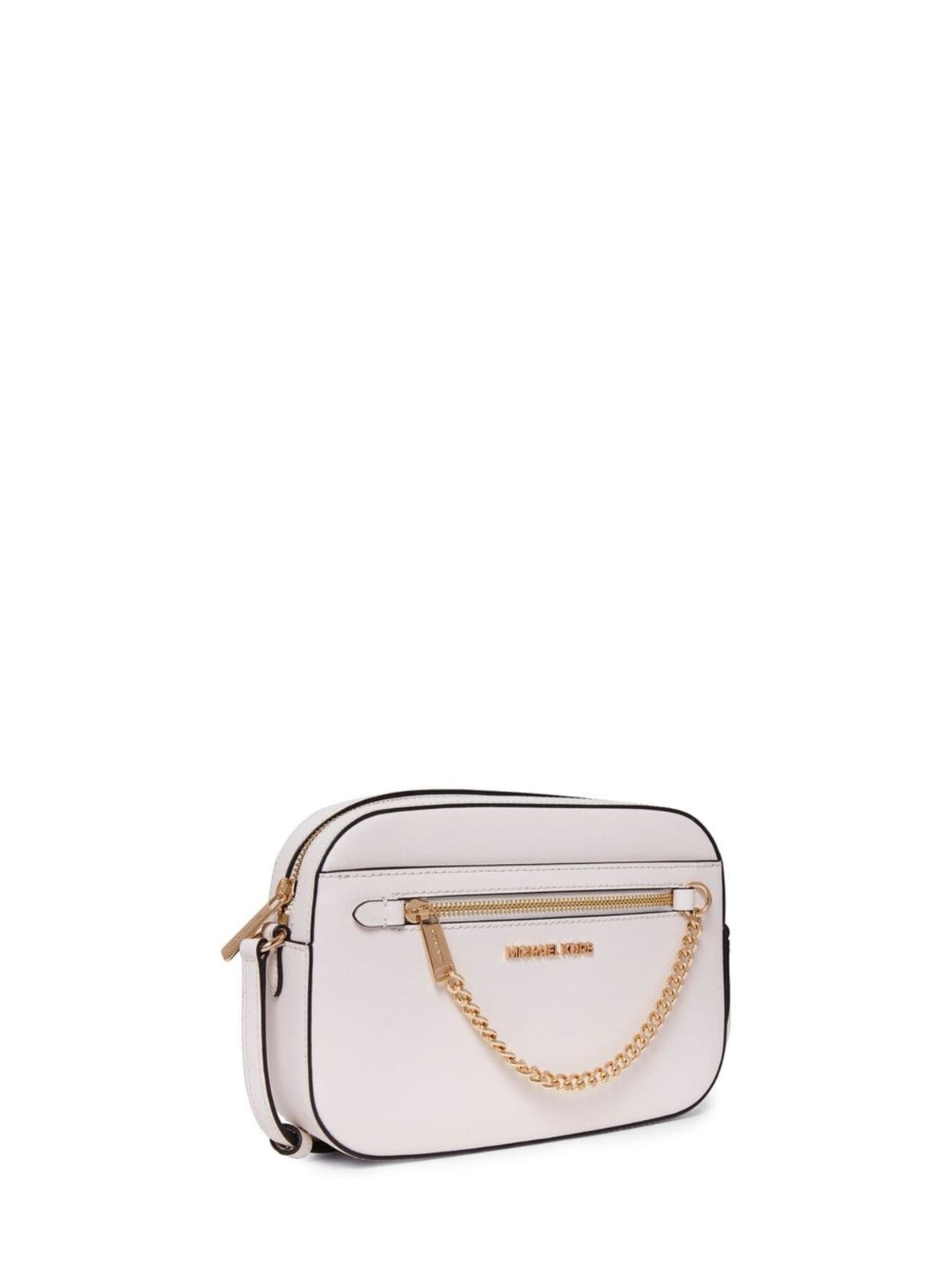 Vista 2 Bolsa Transversal Jet Set Grande De Couro 35S1GTTC7L289 Michael Kors branco