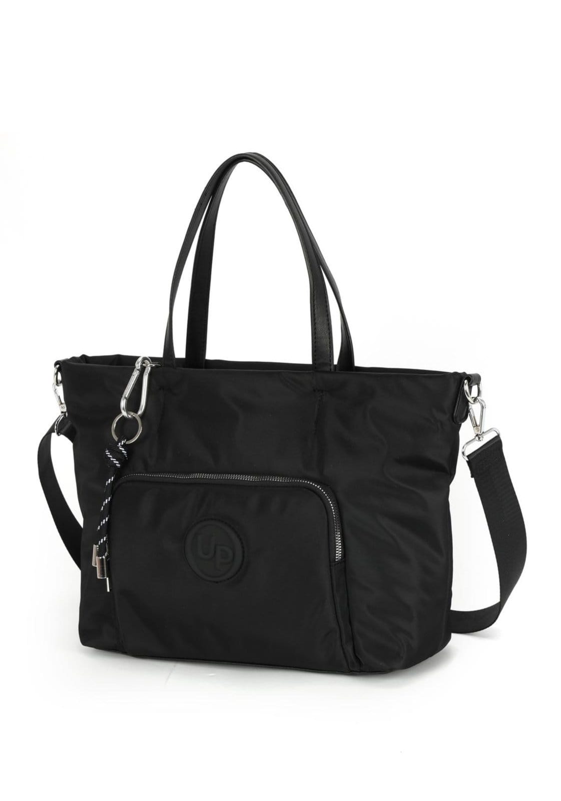 Vista 2 Infantil - Bolsa Tote Média Transversal Náilon Dois Bolsos Up4you Up4you preto