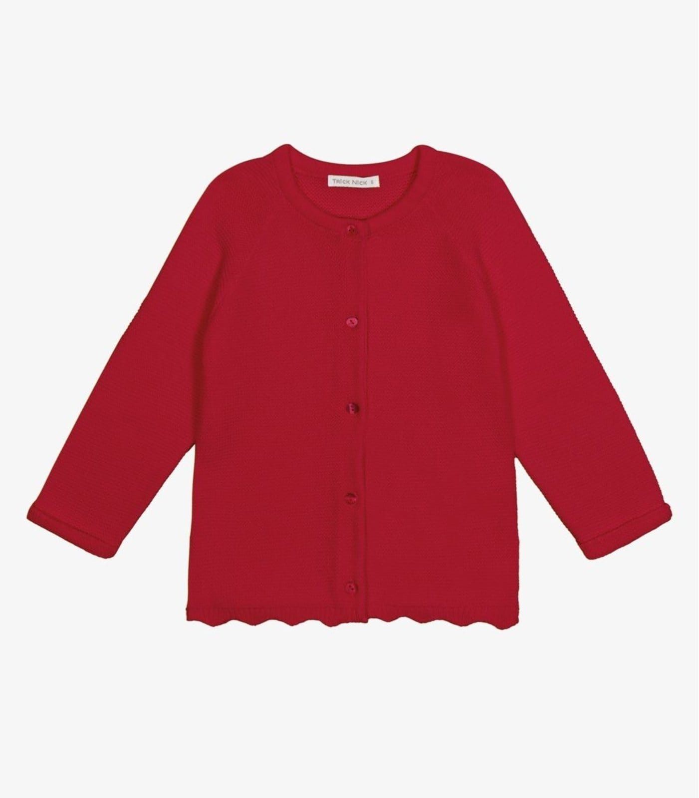 Vista 2 Infantil - Cardigan Tricot Trick Nick Trick Nick vermelho
