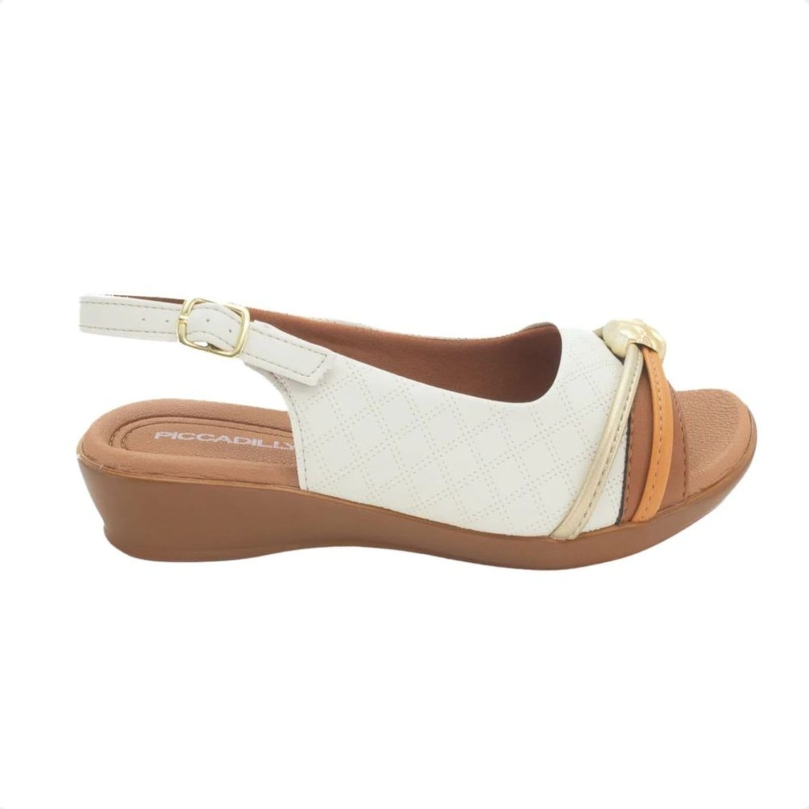 Tamanco Feminino Anabela Piccadilly Camila Off White